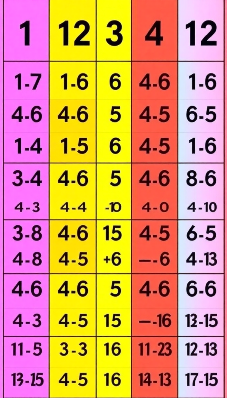 Wallpaper #bLhg2pIBJvJKYCmEEfFw420 Multiplication Chart 1 12 Image Free AI Generator Makepix