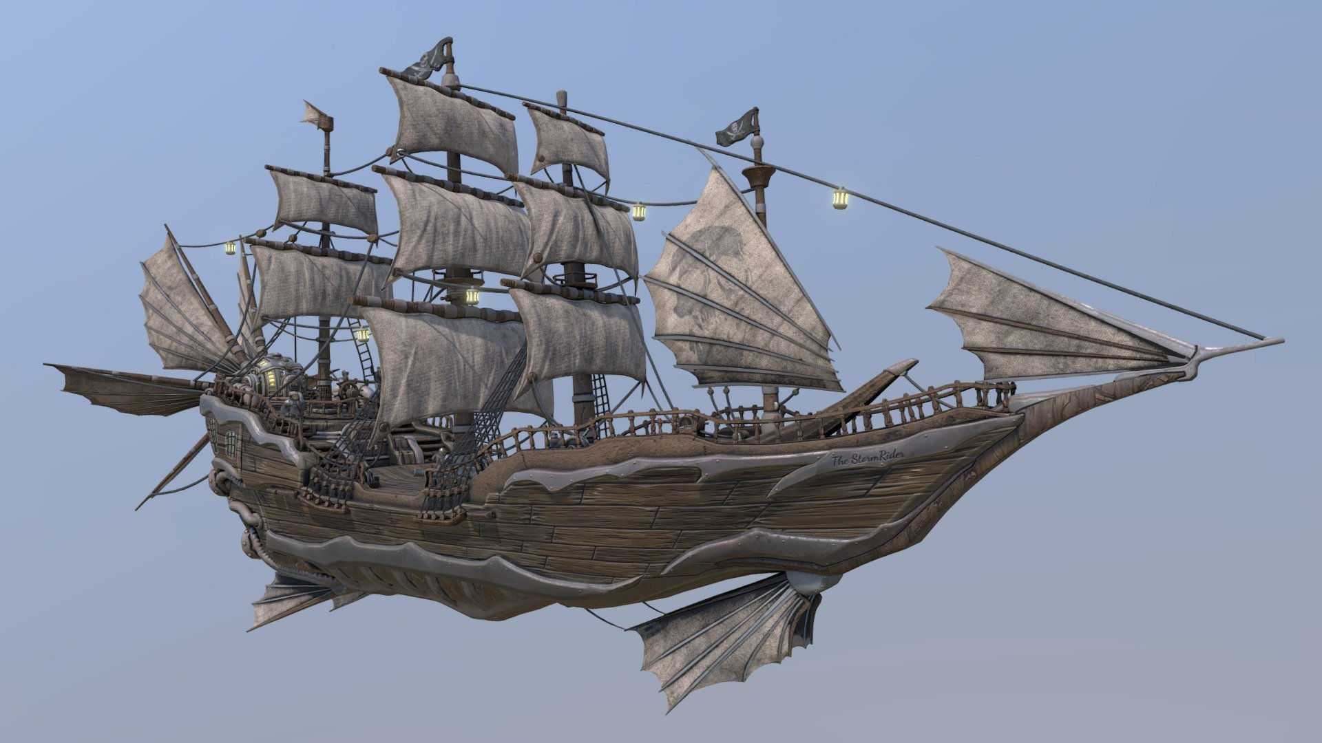Wallpaper #z_Cpf5cBi4JM6agGtSCM151 Steampunk Pirates the Stormriders 3D Model by Guillaume Bolis