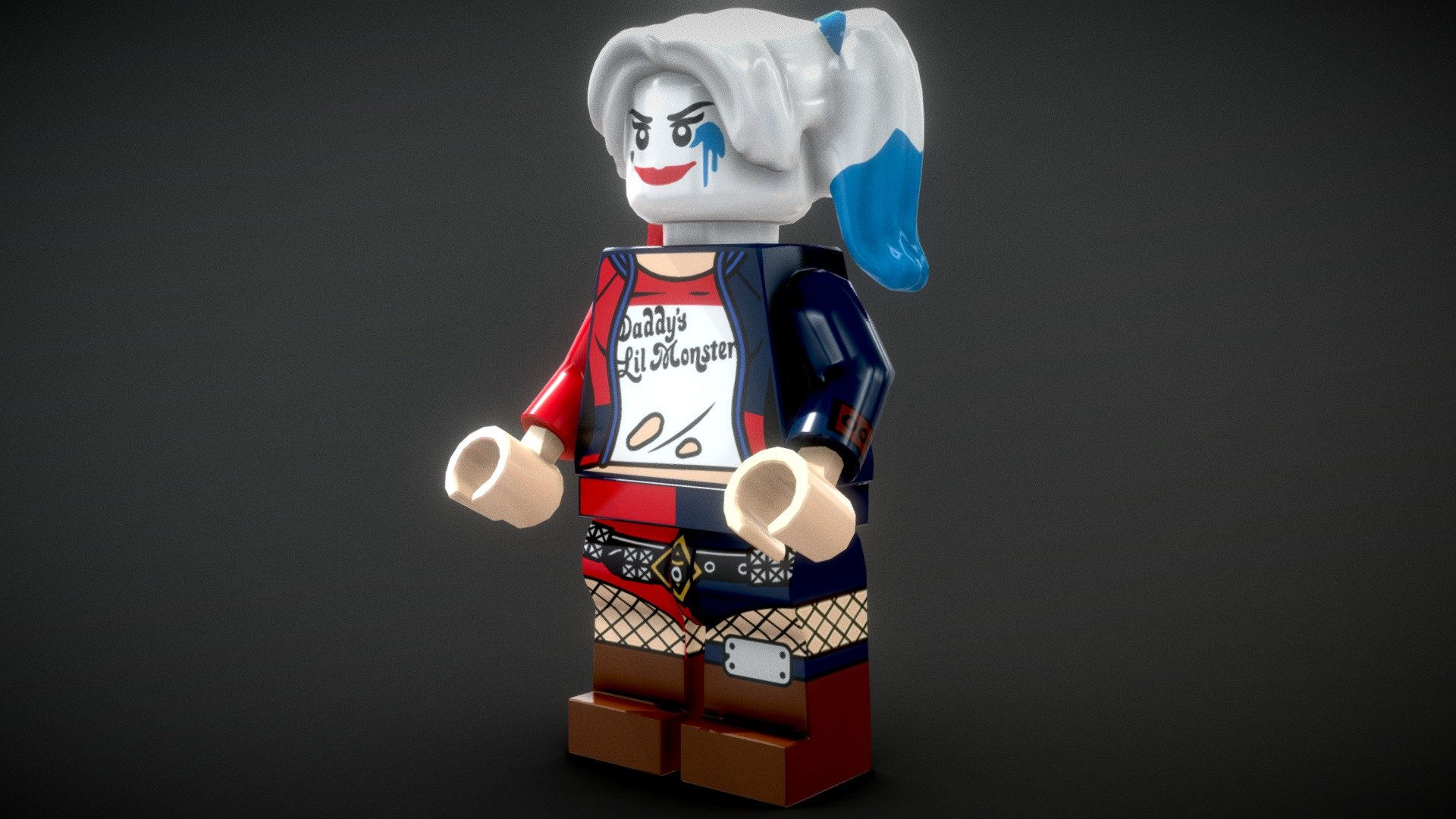 Wallpaper #ygO6ZZMBpyOg8YnEStne32 Lego Harley Quinn Buy Royalty Free 3D Model by Vincent Yanez