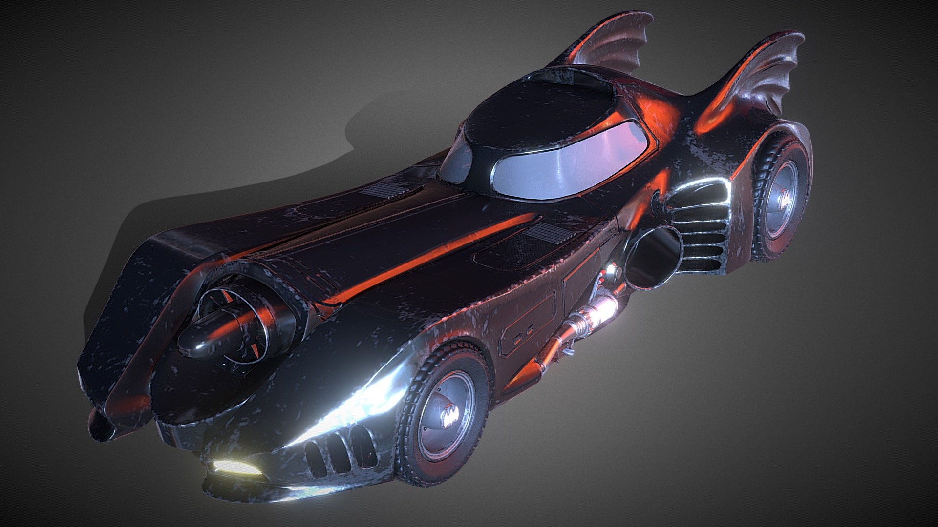 Wallpaper #ikBGL5MBJhL2WPbas7z633 Tim Burtons Batmobile 1989 3D Model by Ritzspikes at Britzspikes