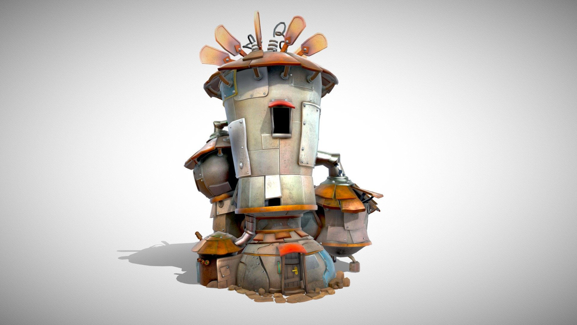 Wallpaper #FWcrDpMBSpphPi3-Remc82 Steampunk House 3D Model by Doomvt Dd530e8 Sketchfab