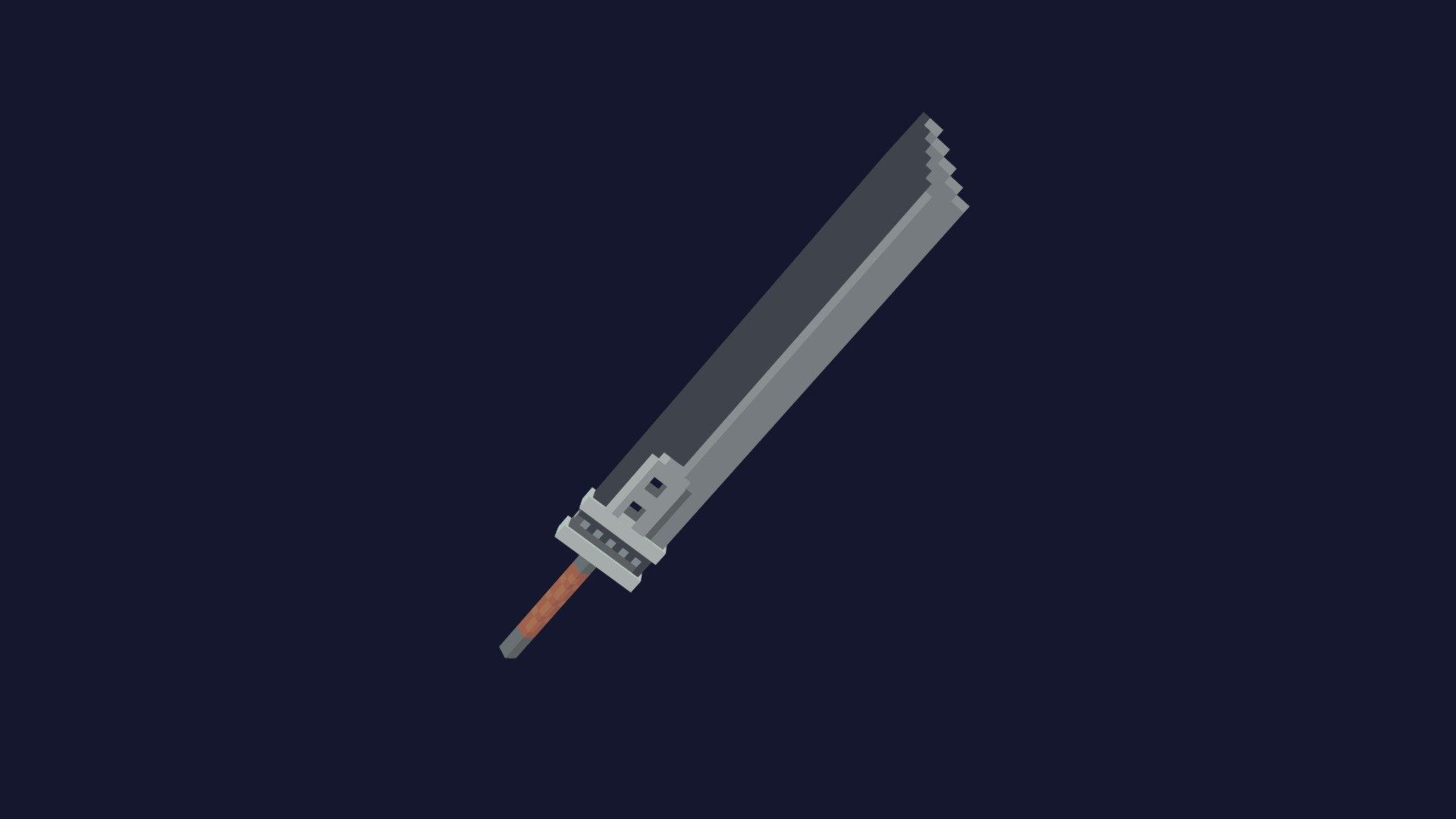 Wallpaper #BELCPZMBOBpx0NhmuMYD89 Polygon Pixel Art Buster Sword 3D Model by Henrylutece C41c9d4