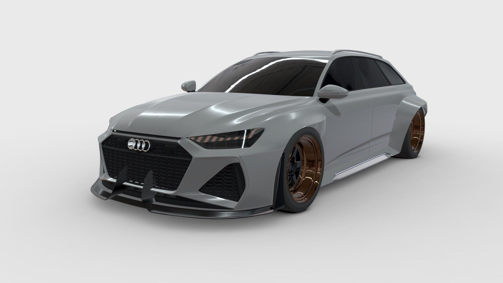 Wallpaper #s-_NTJMBMN-XEVvV_T4S253 Audi Rs6 Avant Wide Body Kit Blender 3D Lowp 3D Model by