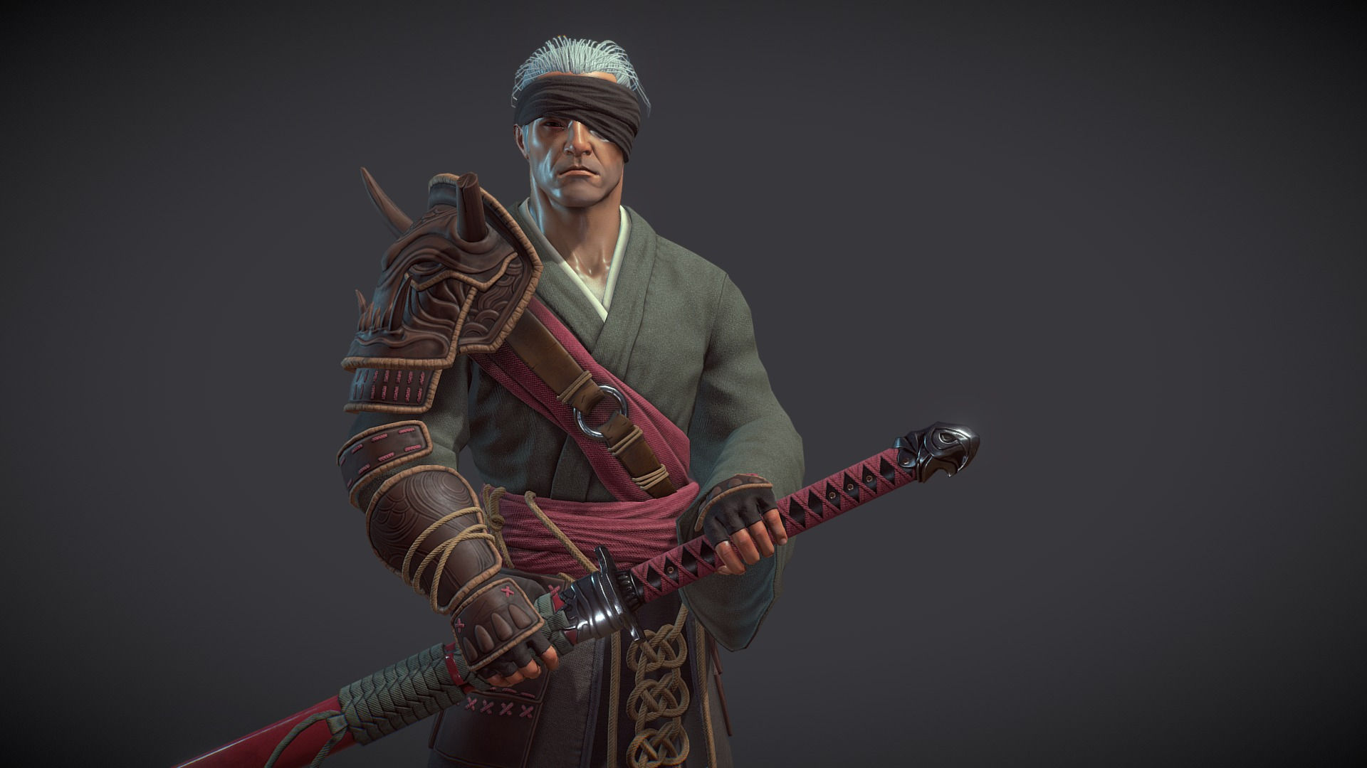 Wallpaper #Yhl4Ao8BtGB6xQ78Kkqy7 Samurai 3D Model by Mikhail Kozyrev at M Kozyrev Abada93 Sketchfab
