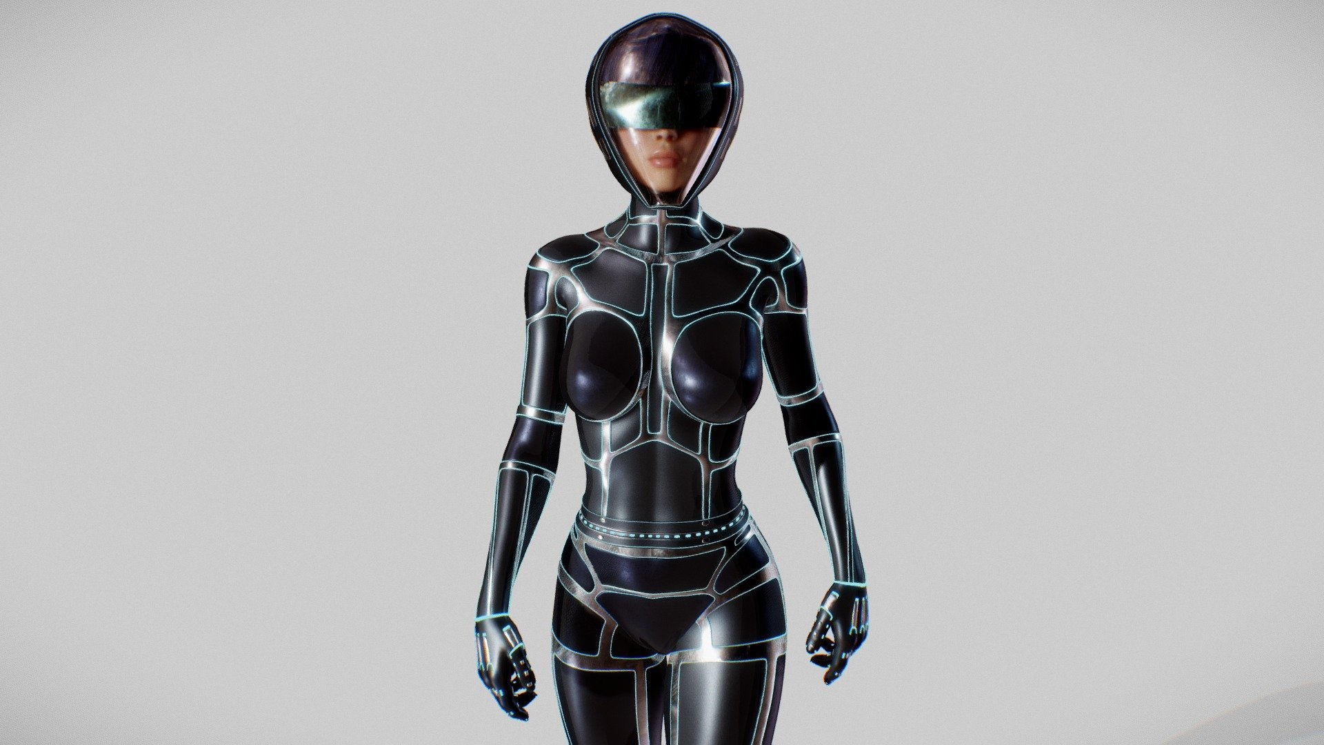 Wallpaper #Q2cF-JIBSpphPi3-IohL285 Woman Scifi Space Suit 3D Model by Jonathan Sozi at Jonathansozi