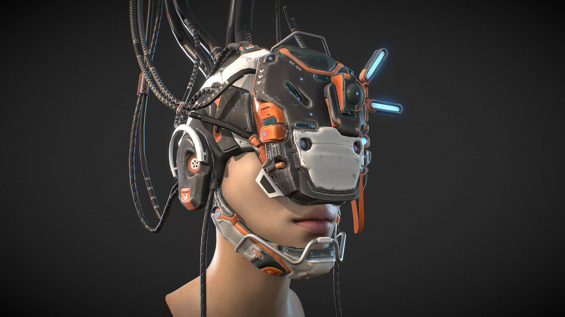 Wallpaper #43Ppf44BFI5NbQksWBd-7 Cyberpunk Mask Concept 3D Model by Antonbelyaev 9a5010a Sketchfab