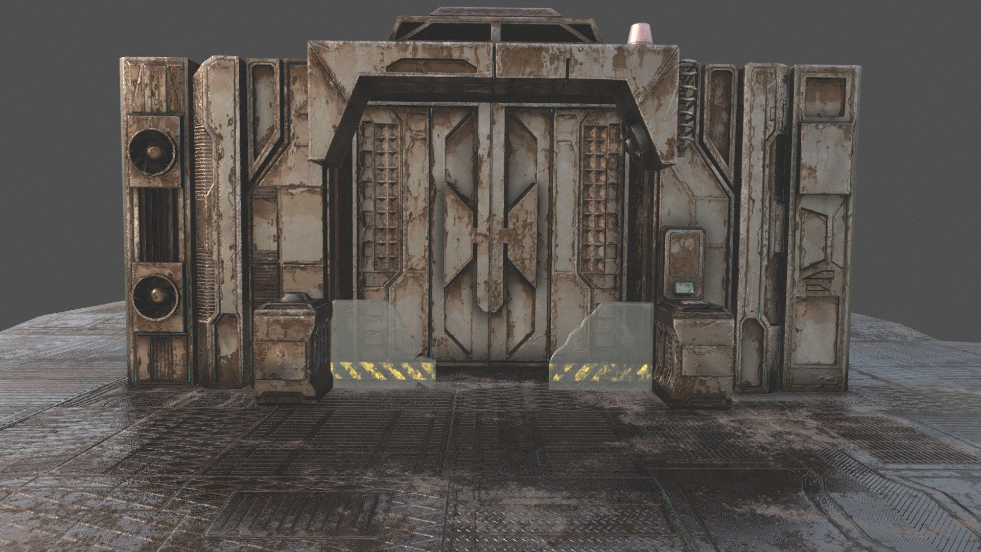 Wallpaper #NWegBpMBSpphPi3-J8JF95 Sci Fi Entrance Apocalypse Download Free 3D Model by Adriancgmask