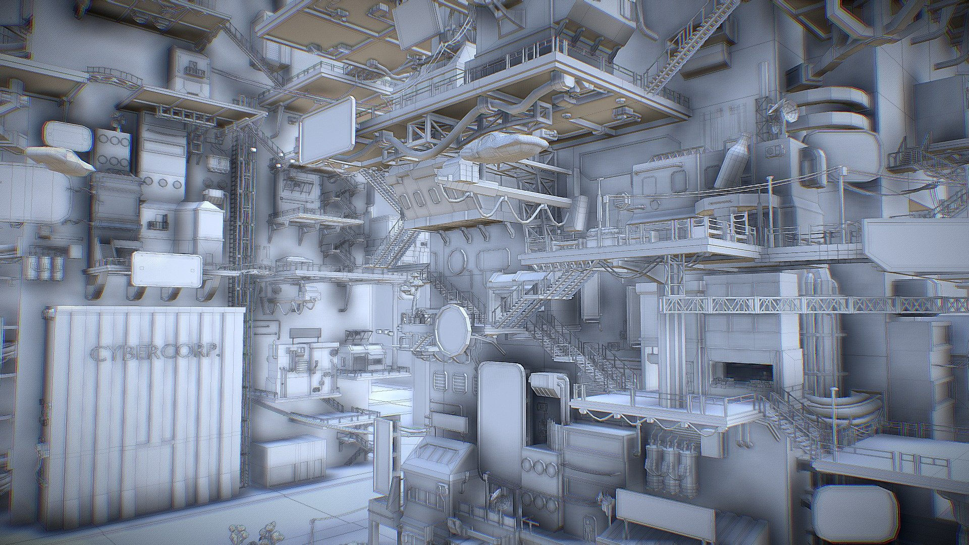 Wallpaper #nGgOHJMBSpphPi3-CSHM66 Cyberpunk City Two Year Old Project Buy Royalty Free 3D Model by