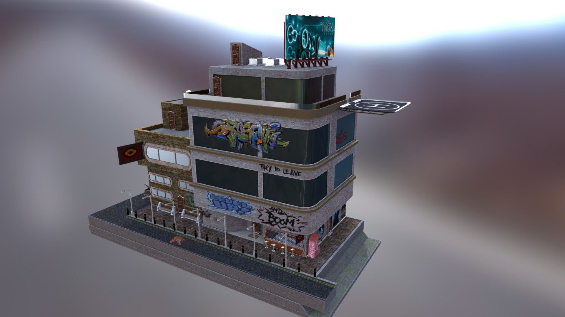 Wallpaper #2RmpHo8BtGB6xQ781XkK58 Cyberpunk Environment 3D Model by Reconcloneaijh 62d819d Sketchfab