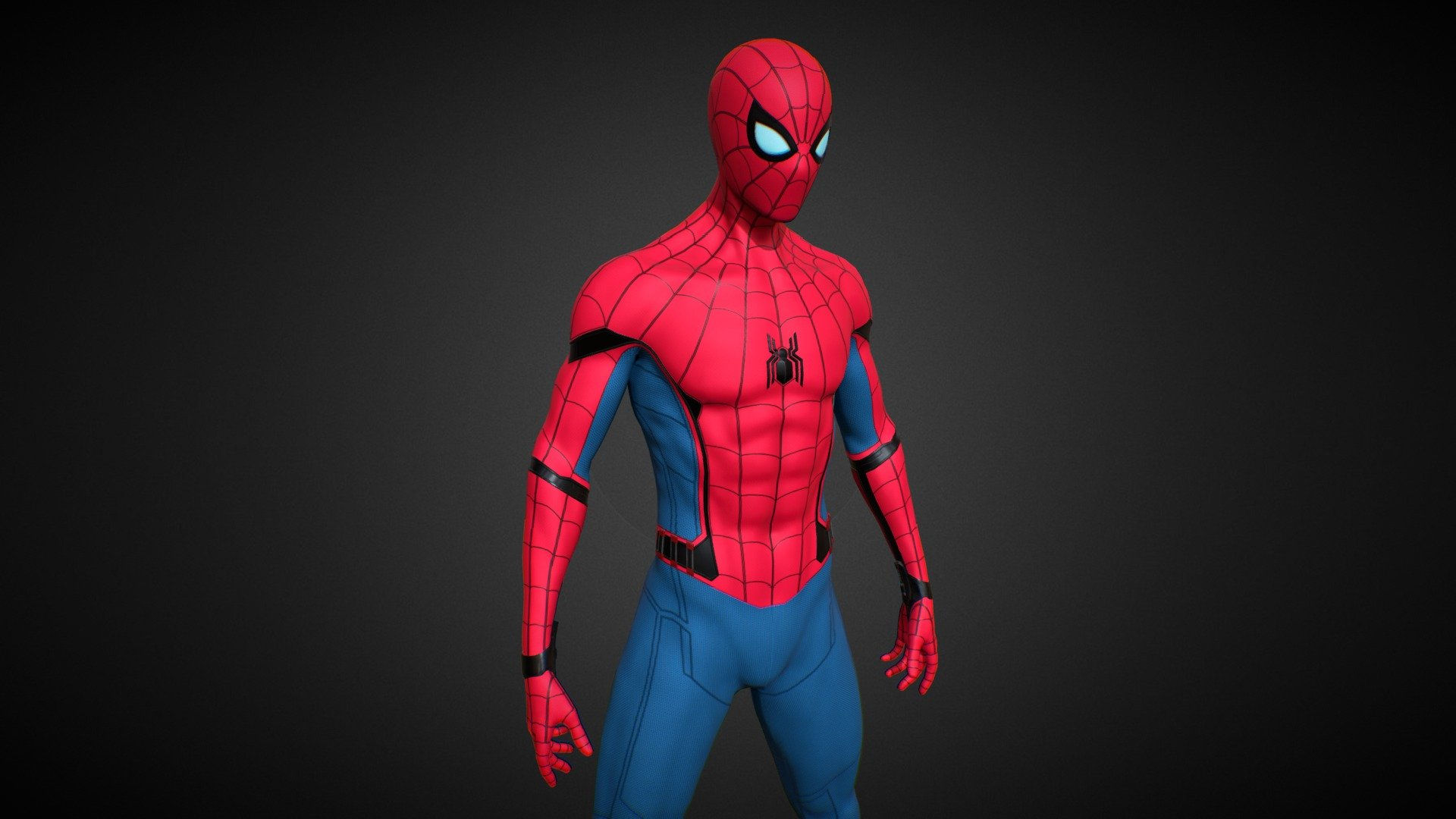 Wallpaper #5Gfs95IBSpphPi3-9YeQ29 Spider Man No Way Home Stark Tech Suit Buy Royalty Free 3D Model by