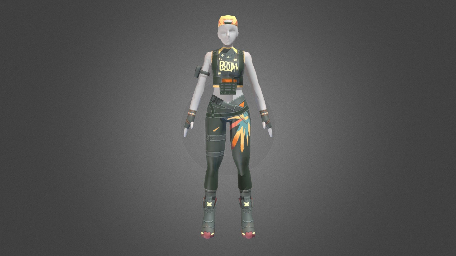Wallpaper #uu_RTJMBMN-XEVvVKD6r16 Clothing Raze Valorant 3D Model by Stigia Studio at Stigiastudio