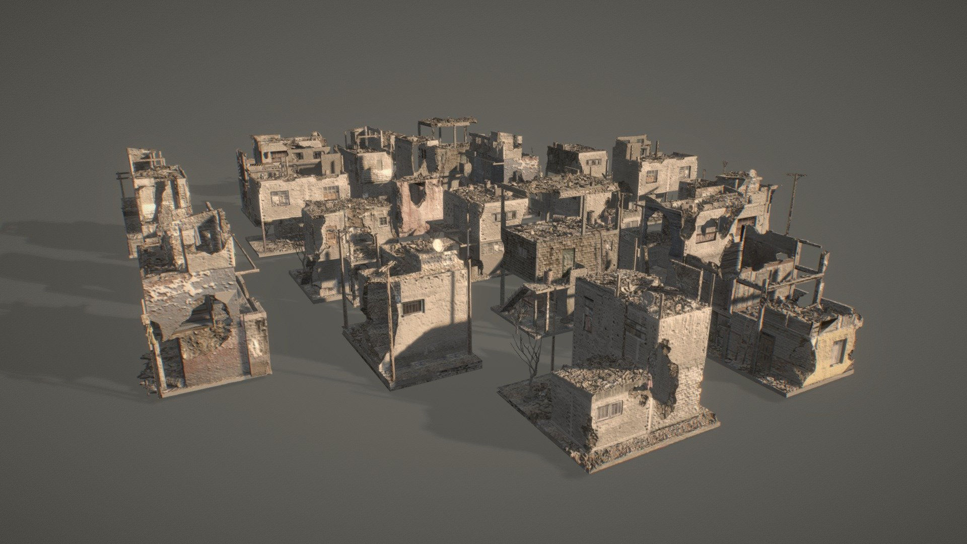 Wallpaper #aWfA6pIBSpphPi3-sEia237 Destroyed Buildings Download Free 3D Model by Gelmicombr