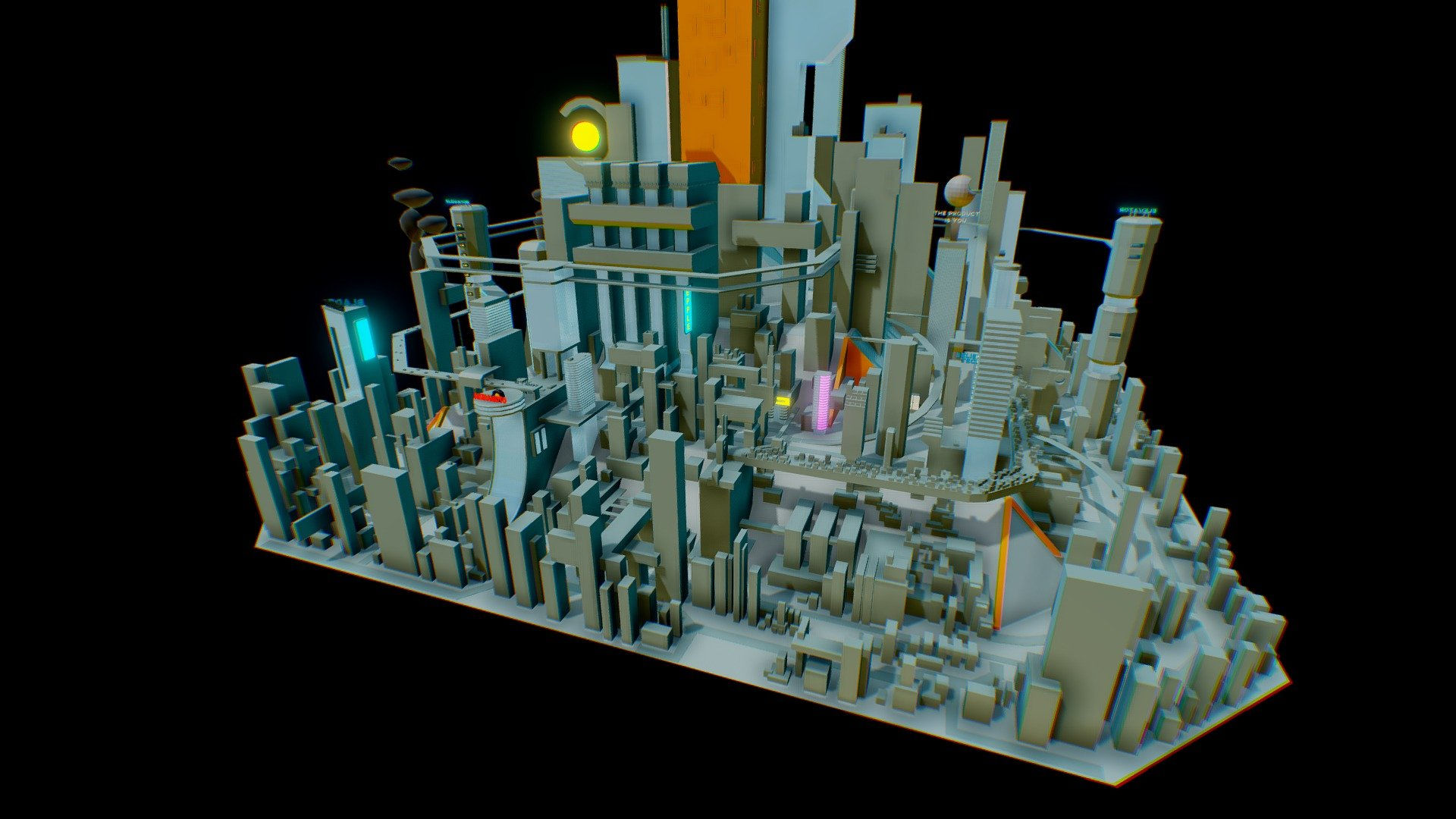 Wallpaper #nGgOHJMBSpphPi3-CSHM0 Cyberpunk City 3D Model by Konstantin Chemelev at Burunduk D00fb97