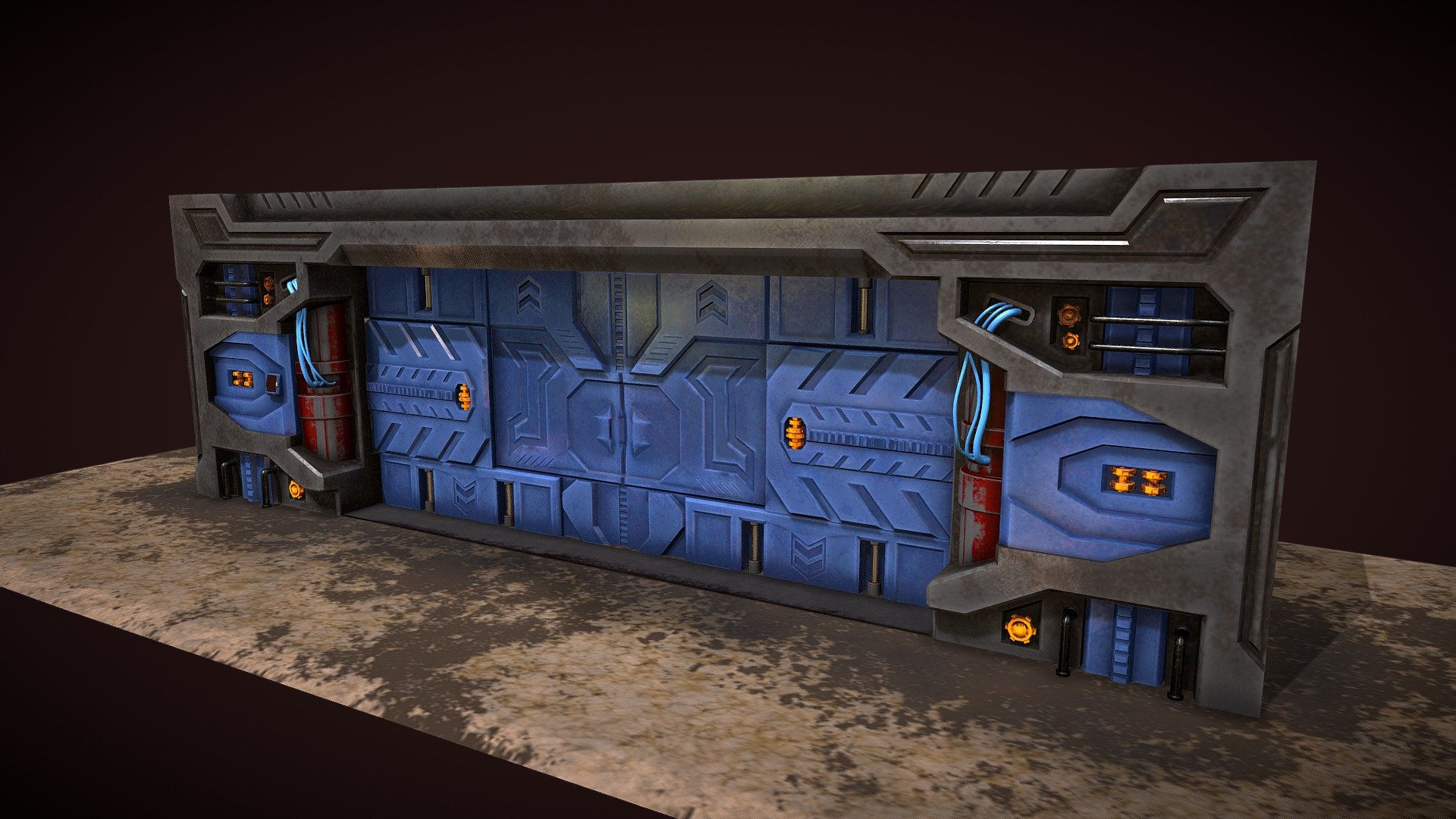 Wallpaper #NWegBpMBSpphPi3-J8JF61 Sci Fi Doorgate Environment Asset Download Free 3D Model by Gbarzu