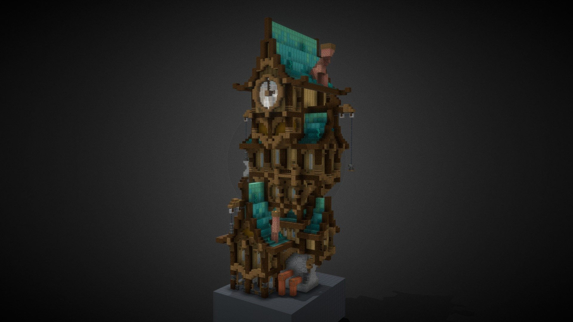 Wallpaper #FWcrDpMBSpphPi3-Remc222 Steampunk House 3D Model by Itz Noba at Loading4748 E4b8aa5 Sketchfab