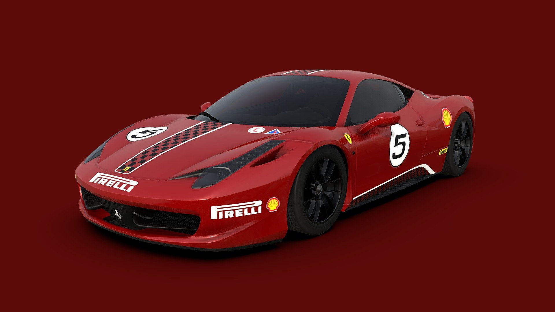 Wallpaper #-2fc-5IBSpphPi3-dpWf34 Ferrari 458 Challenge 3D Model by Elkandar D627019 Sketchfab