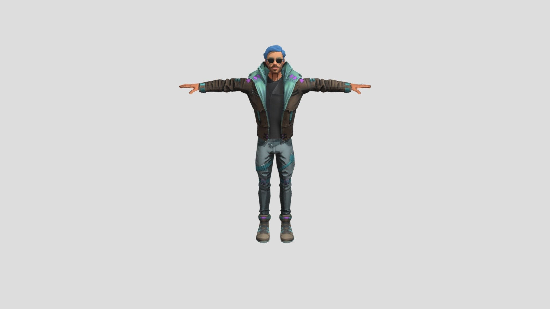 Wallpaper #C17gMpMBborbLbczwmBm268 Cool Cyberpunk Looking Dude Rigged Download Free 3D Model by