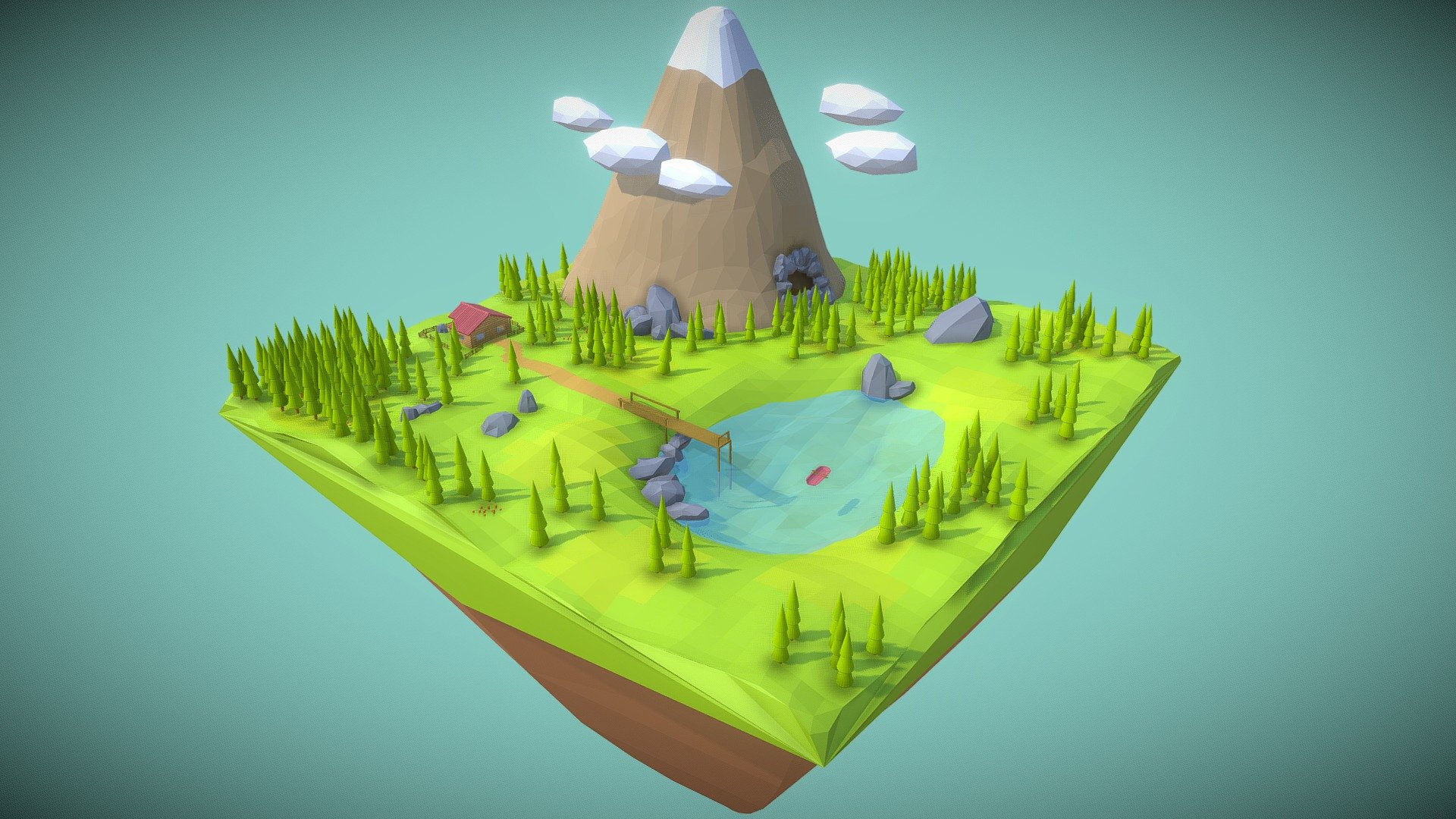 Wallpaper #MWcvDJMBSpphPi3-qN21181 Low Poly Nature Download Free 3D Model by Edwiixgg at Edwin3d