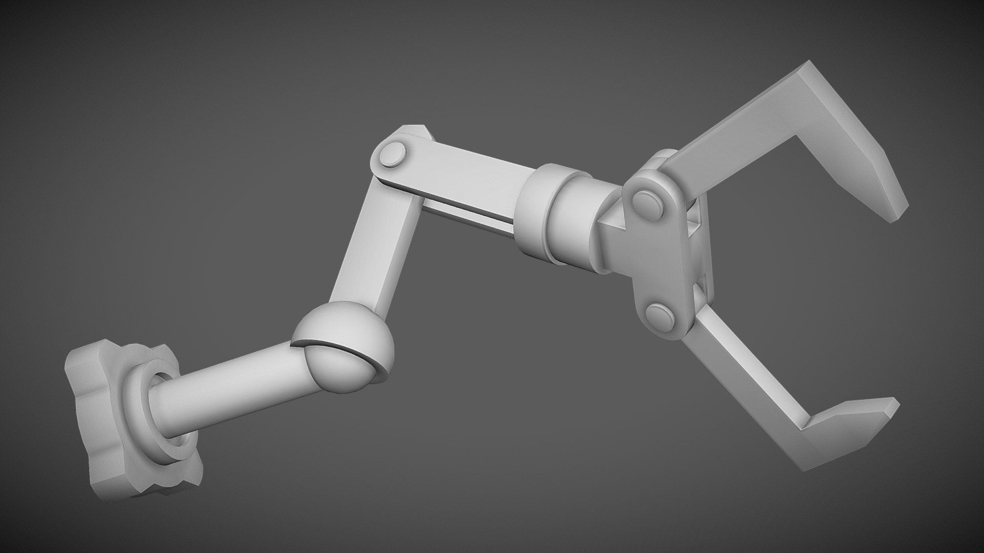Wallpaper #m0ARMJMBJhL2WPba_L8Z60 Robot Arm Blender Mechanically Rigged Download Free 3D Model by
