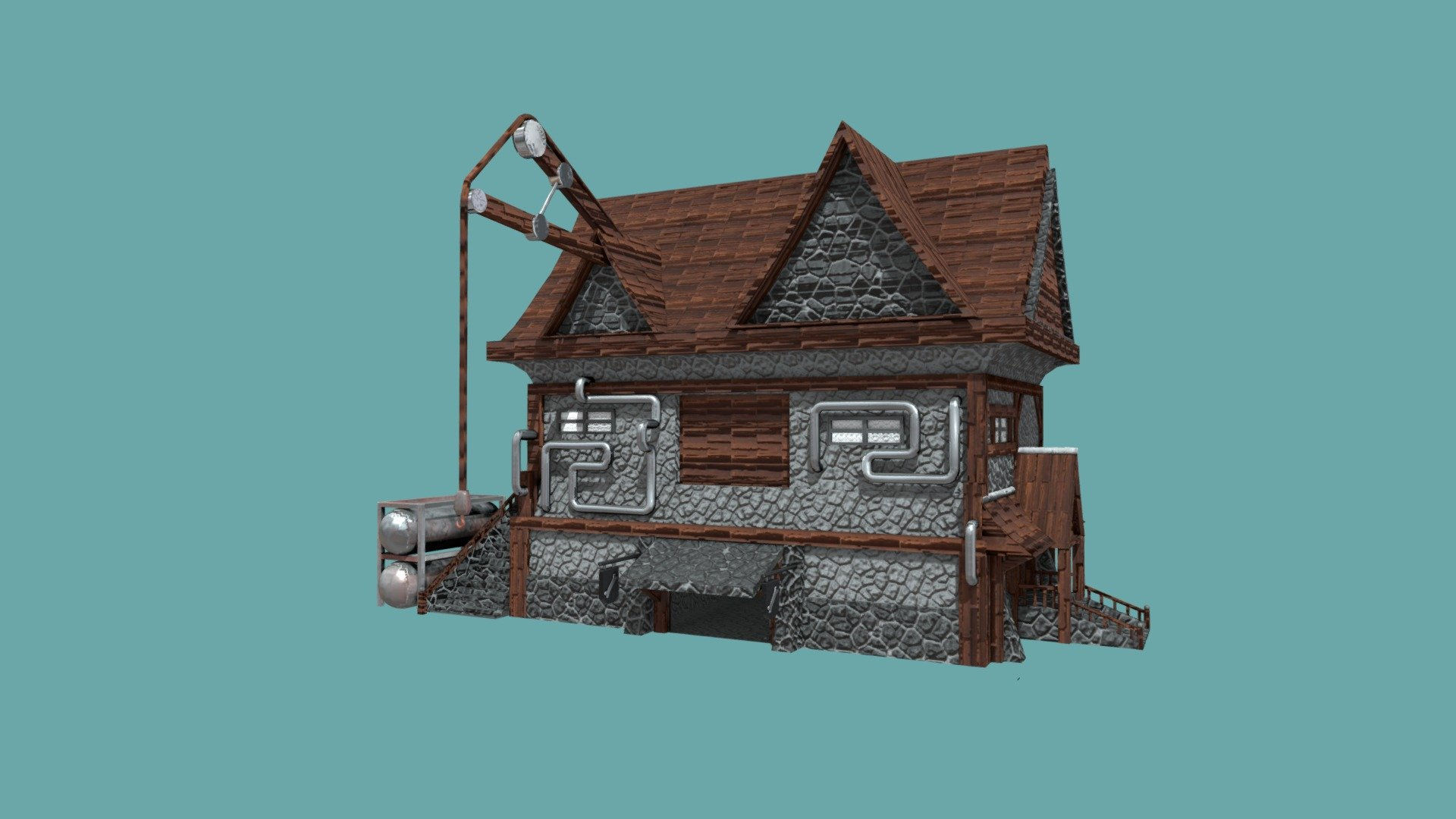 Wallpaper #FWcrDpMBSpphPi3-Remc252 Steampunk House Download Free 3D Model by Bucks at Its Bucks 96d921e