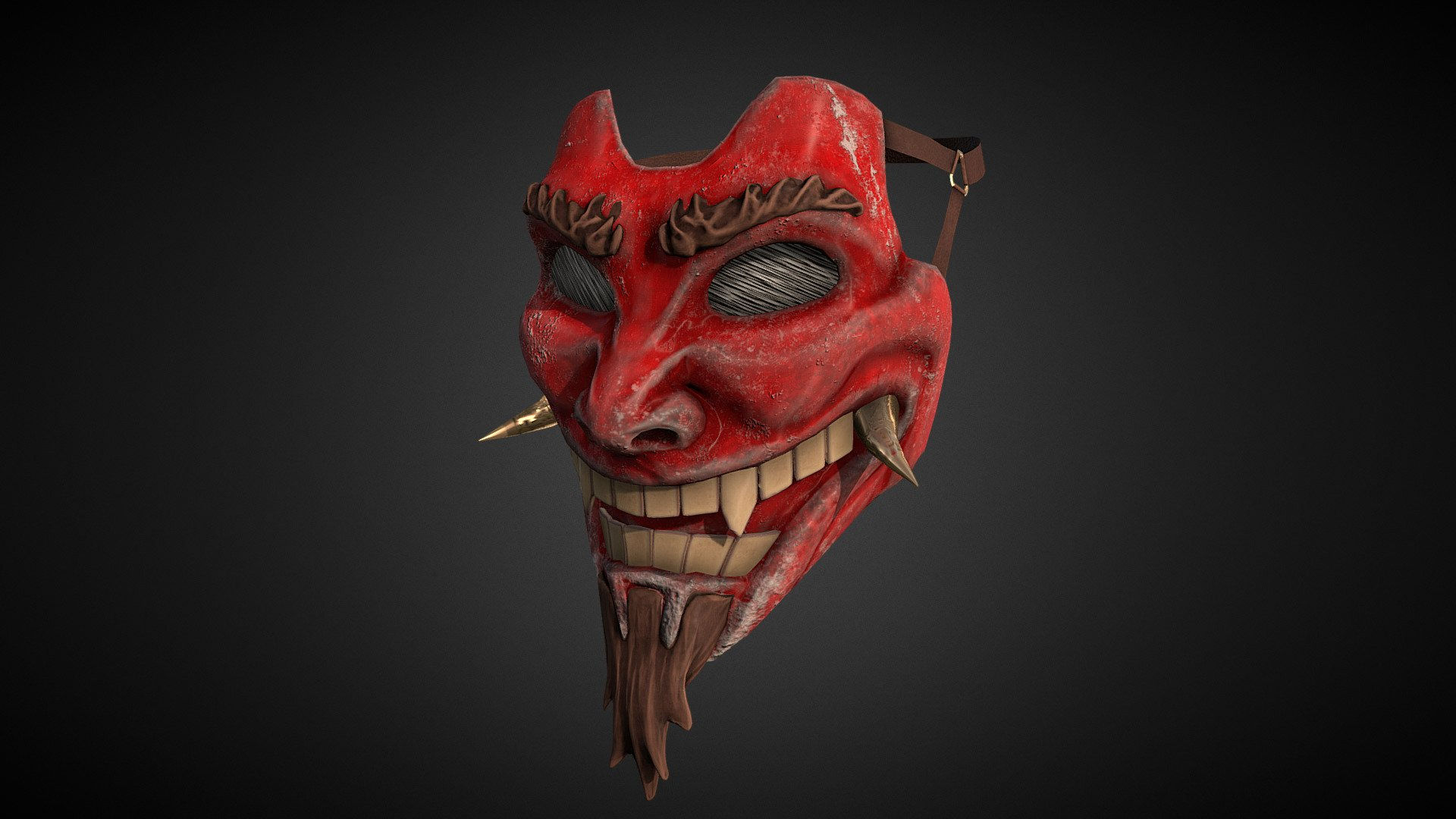 Wallpaper #LQPxZZMBpyOg8YnEktpT195 Stylized Full Face Samurai Mask 3D Model by Burak Yumak 13e1a59