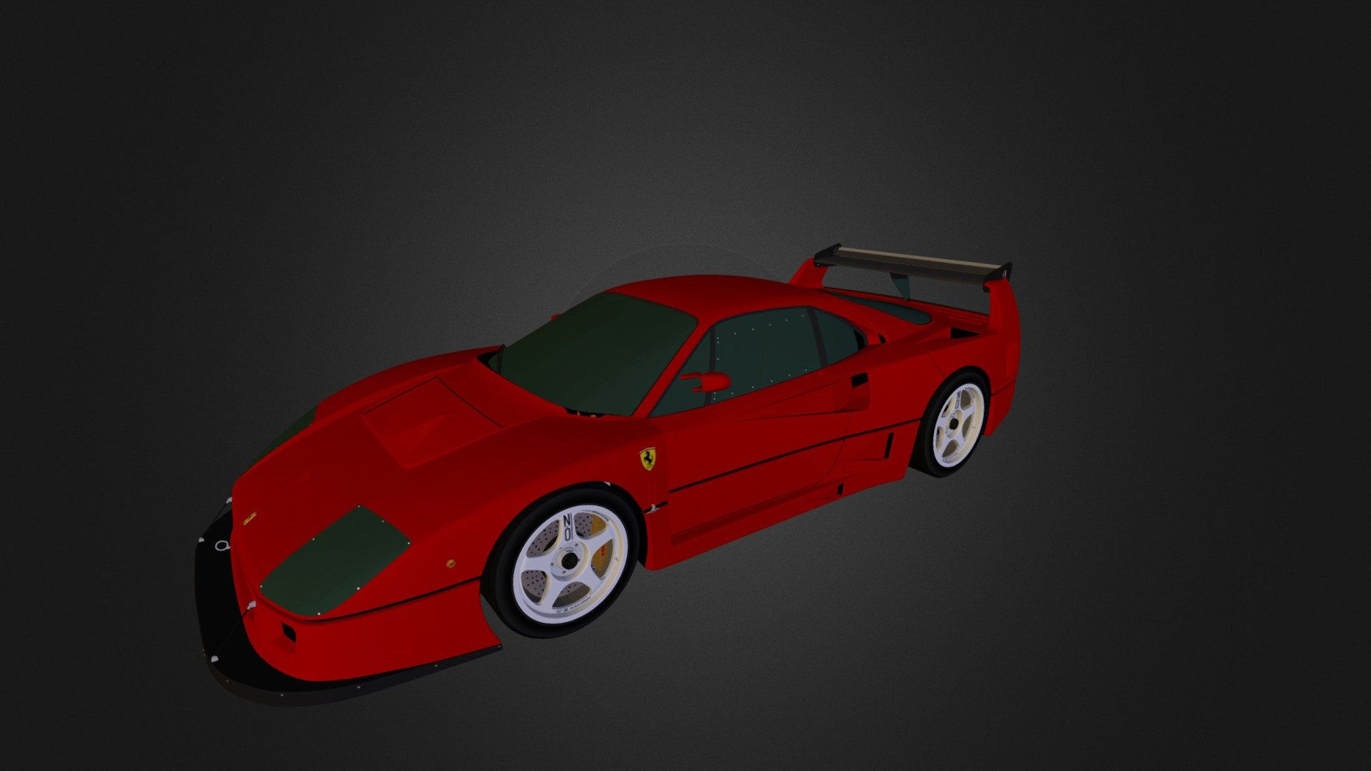 Wallpaper #-2fc-5IBSpphPi3-dpWf19 Ferrari F40 Competizione 3D Model by Lucaghigi 5650528 Sketchfab