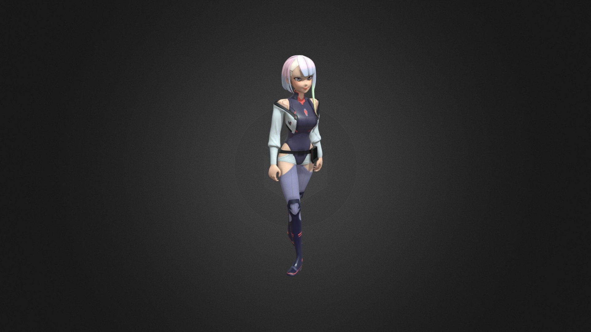 Wallpaper #UnRJw44B_8f4nGFaYnAg51 Lucy Kushinada Cyberpunk Edgerunners 3D Model by 3degeneratecontent