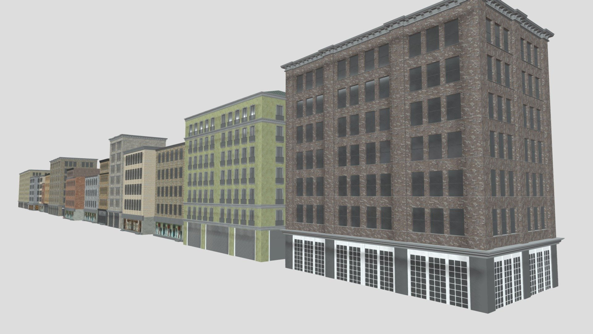 Wallpaper #aWfA6pIBSpphPi3-sEia191 3D Buildings City Set Model 3D Model by Nvere F42f11c Sketchfab