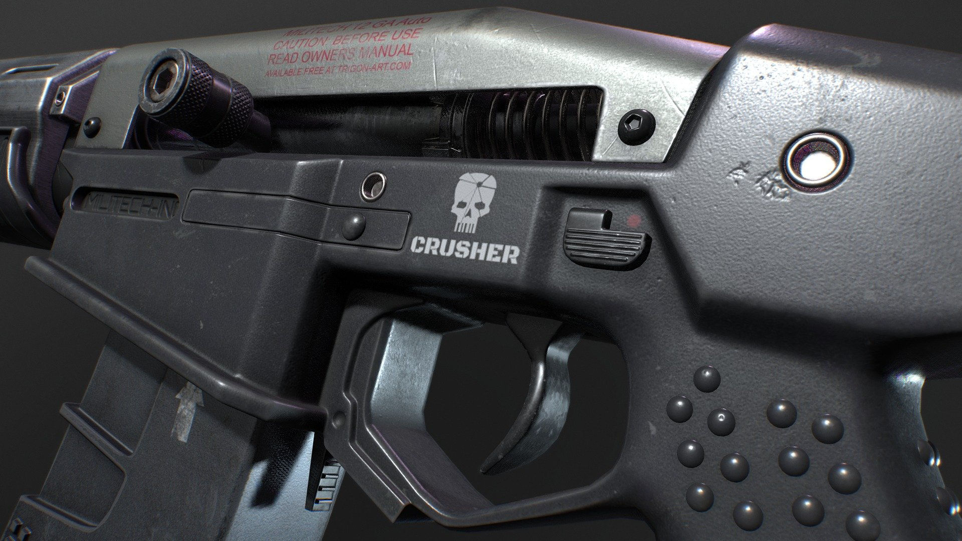 Wallpaper #gmdL_5IBSpphPi3-4aLN99 Cyberpunk Crusher Shotgun 3D Model by Trigon Artcom at Iammalte