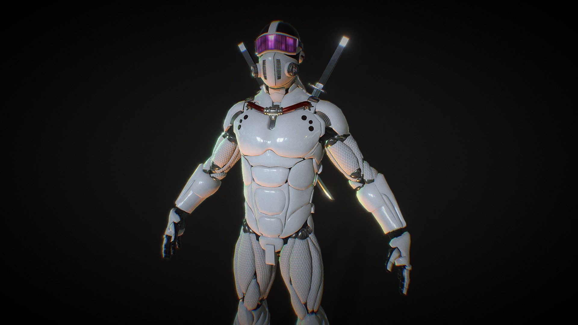 Wallpaper #om3IZ5cBycdYOYFTiW_17 Cyber Ninja 3D Model by Jusehe 3bc74dc Sketchfab