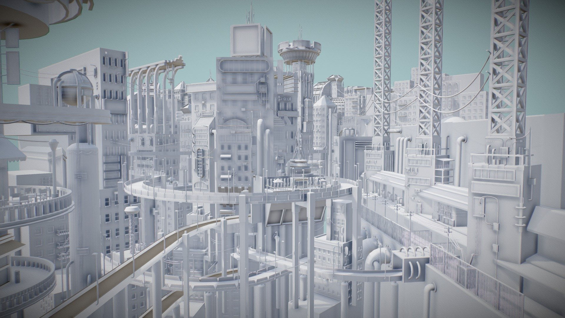 Wallpaper #nGgOHJMBSpphPi3-CSHM10 Cyberpunk City Old Project Download Free 3D Model by Carlcapu9