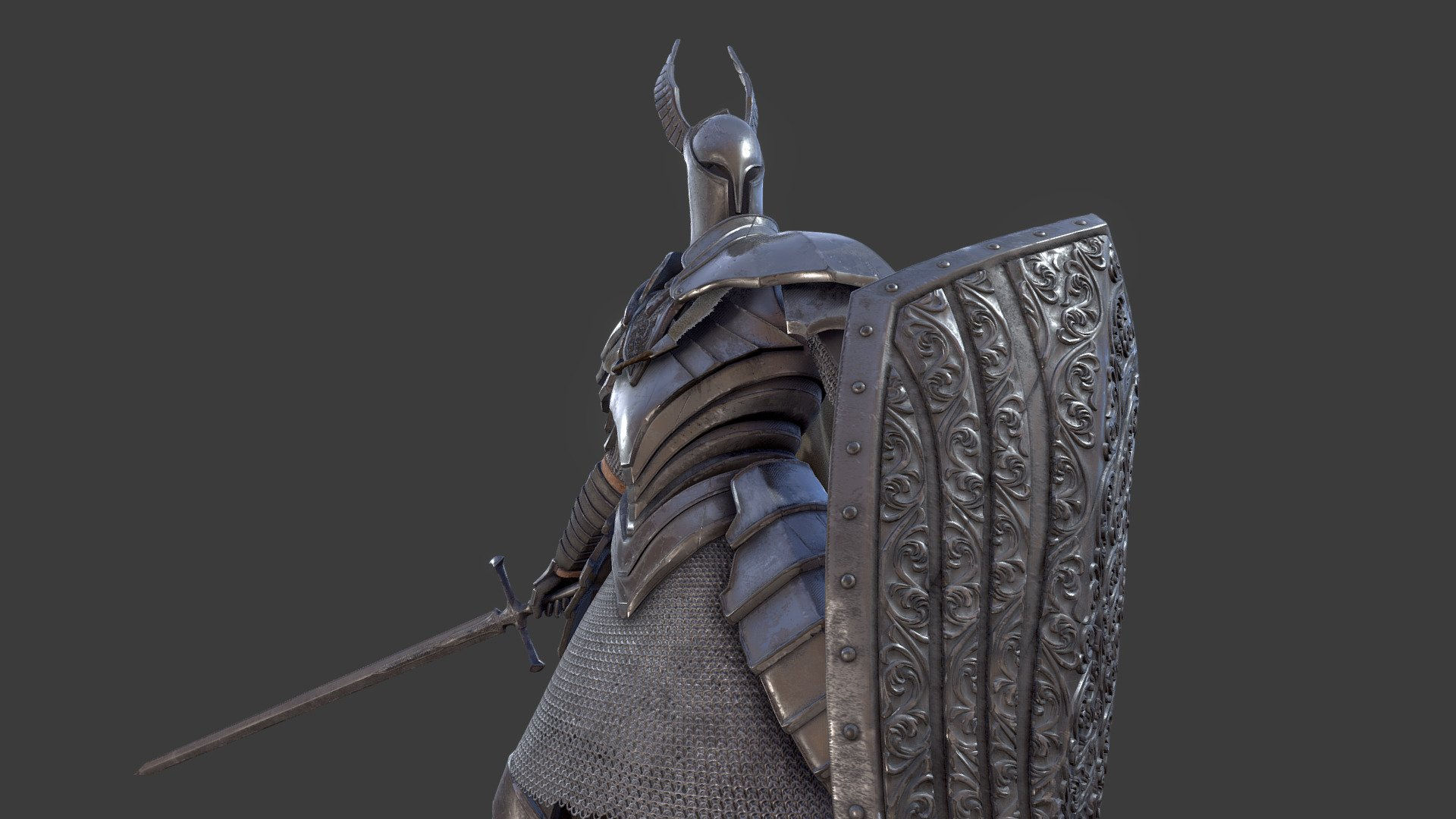 Wallpaper #SWiBHZMBSpphPi3-pCbW83 Silver Knight Long Sword Version 3D Model by Khoaminh