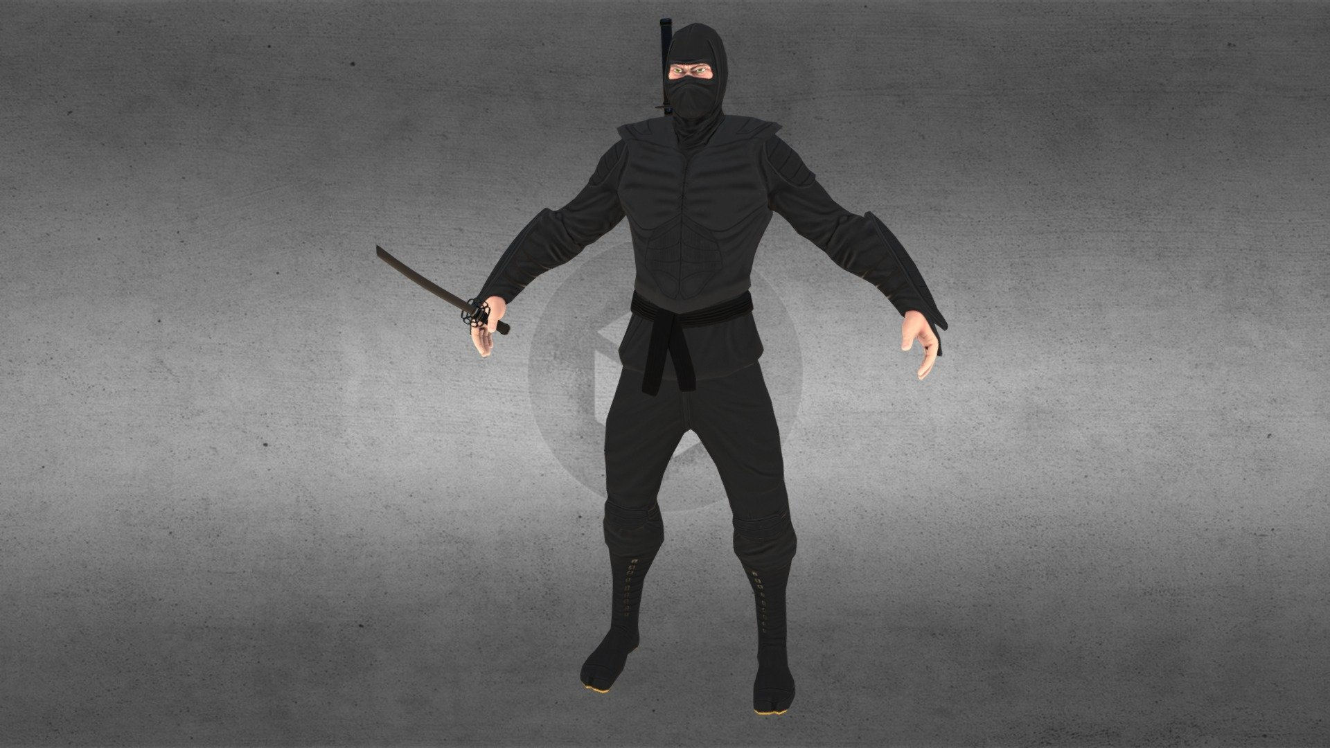 Wallpaper #om3IZ5cBycdYOYFTiW_191 Ninja Rigged Game Ready Buy Royalty Free 3D Model by Polytricity
