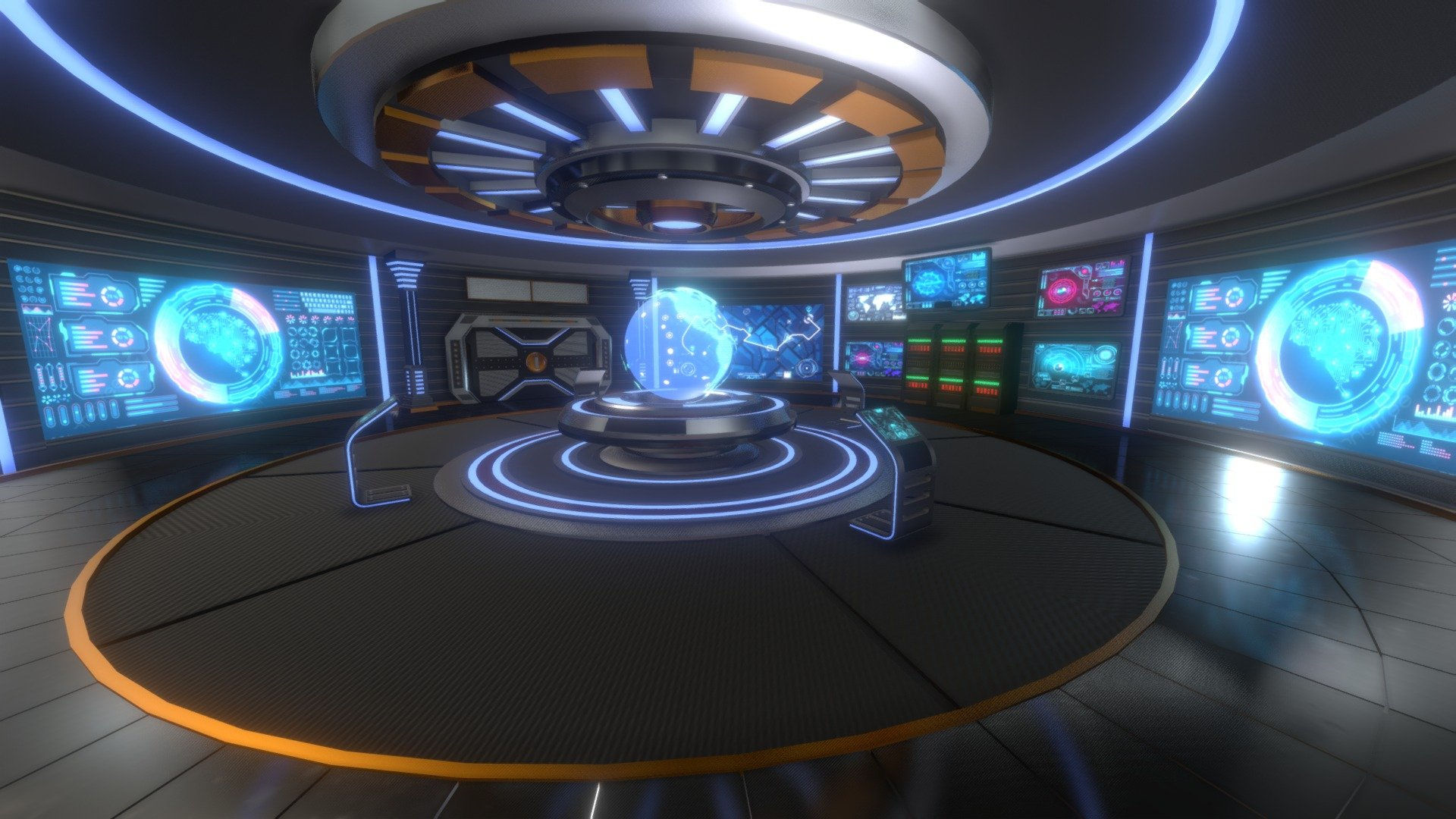 Wallpaper #JWeN-JIBSpphPi3-Nooi66 Sci Fi Command Room Interior 3D Model Buy Royalty Free 3D Model by