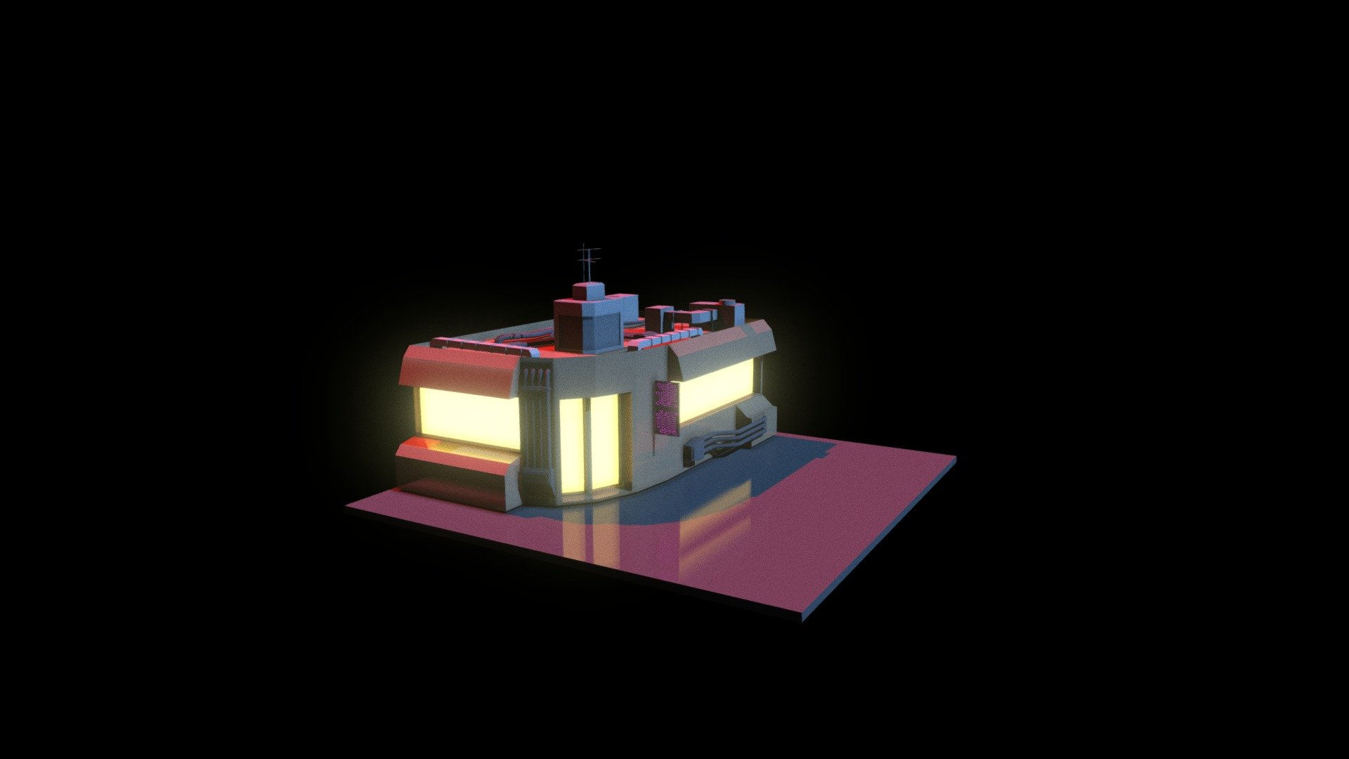 Wallpaper #D2dhDZMBSpphPi3-9uVJ3 Small Cyberpunk Building Download Free 3D Model by Gatgat Dbe7ba4