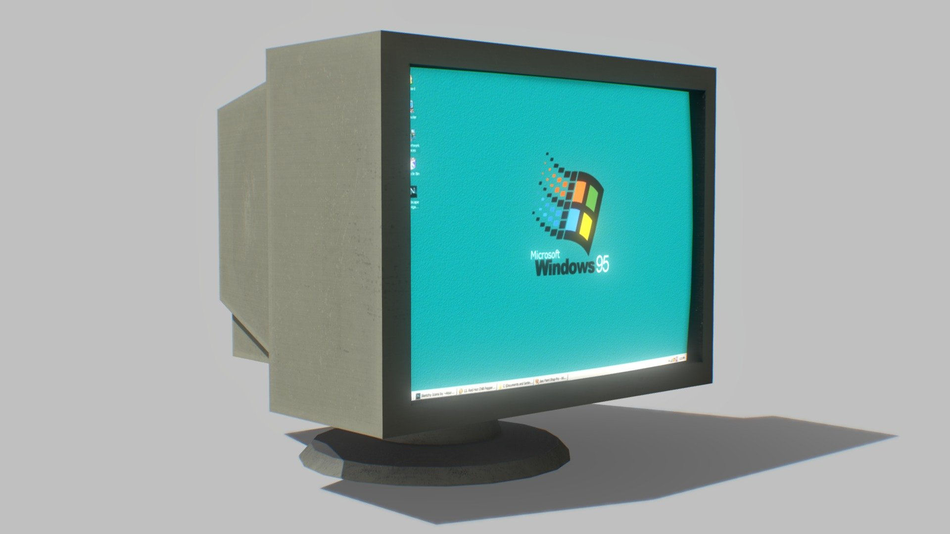 Wallpaper #lkItPZMBOBpx0Nhms8O10 Old Monitor Windows 95 Download Free 3D Model by Mcmanus Media