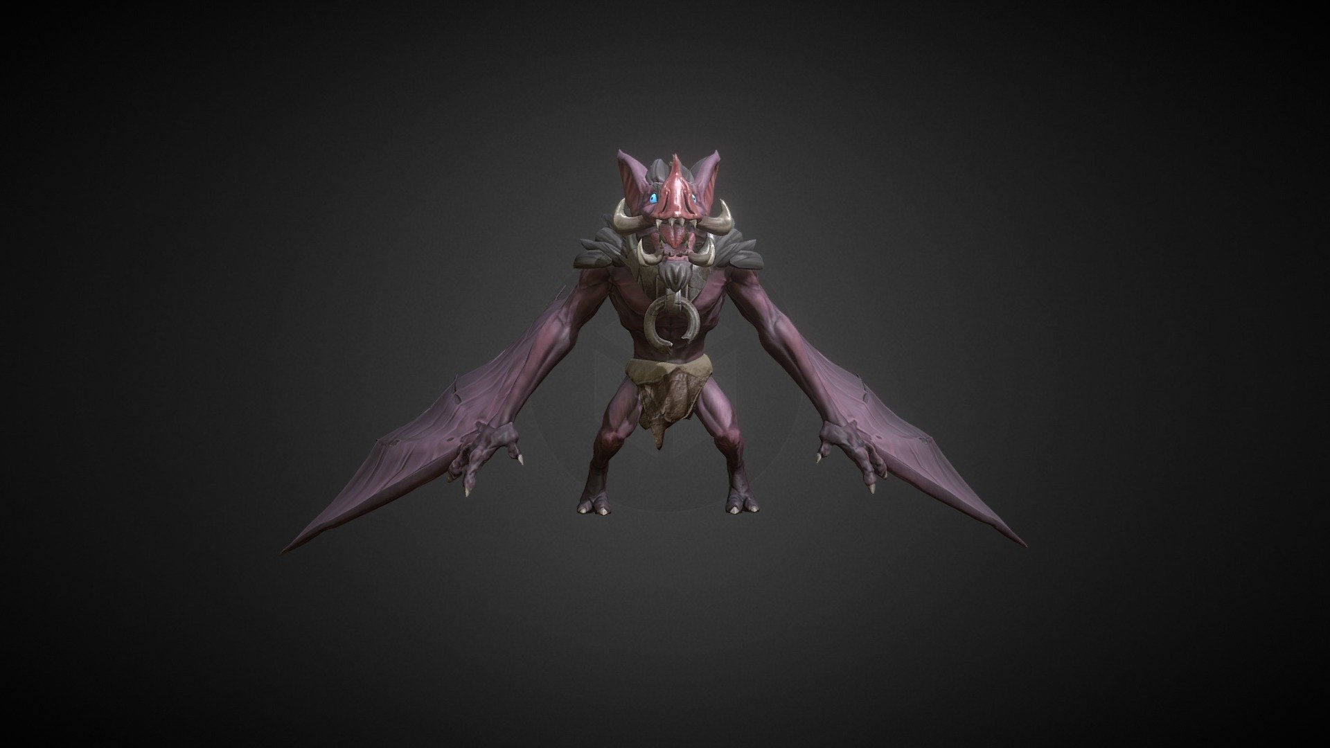 Wallpaper #dfTIOpMBKFX8bn3roXlL152 Bat Creature 3D Model by Jsnyder3d at Jssnyder17 Cee7b08 Sketchfab