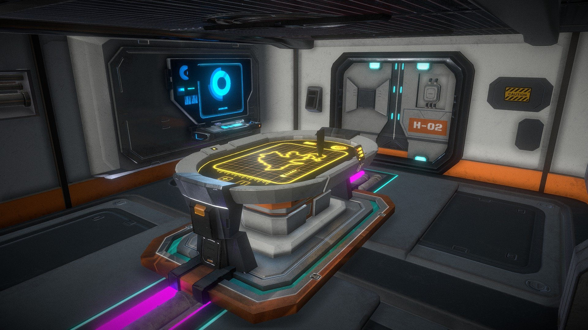 Wallpaper #JWeN-JIBSpphPi3-Nooi267 Sci Fi Control Room 3D Model by Terobi Studio at Terobistudio