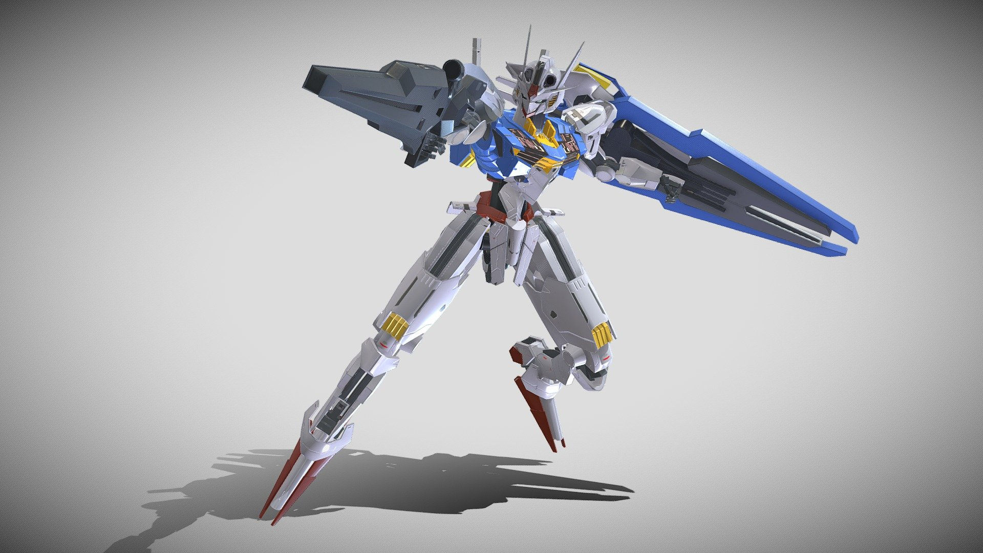 Wallpaper #5zvvbJcBSWmA-tzpGY0e30 Gundam Aerial 3D Model by Otc0919 at Aaa0919 55cbf86 Sketchfab