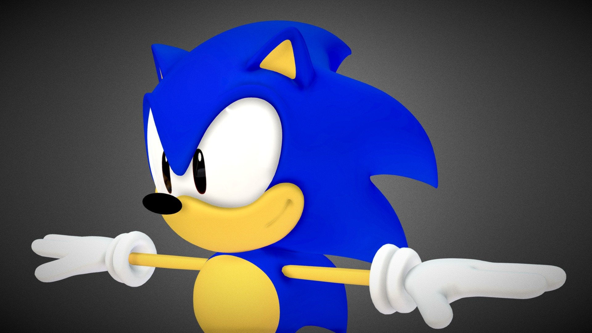 Wallpaper #qmd-DJMBSpphPi3-ad6B370 Classic Sonic Buy Royalty Free 3D Model by Gabrielgt16 B3507ac