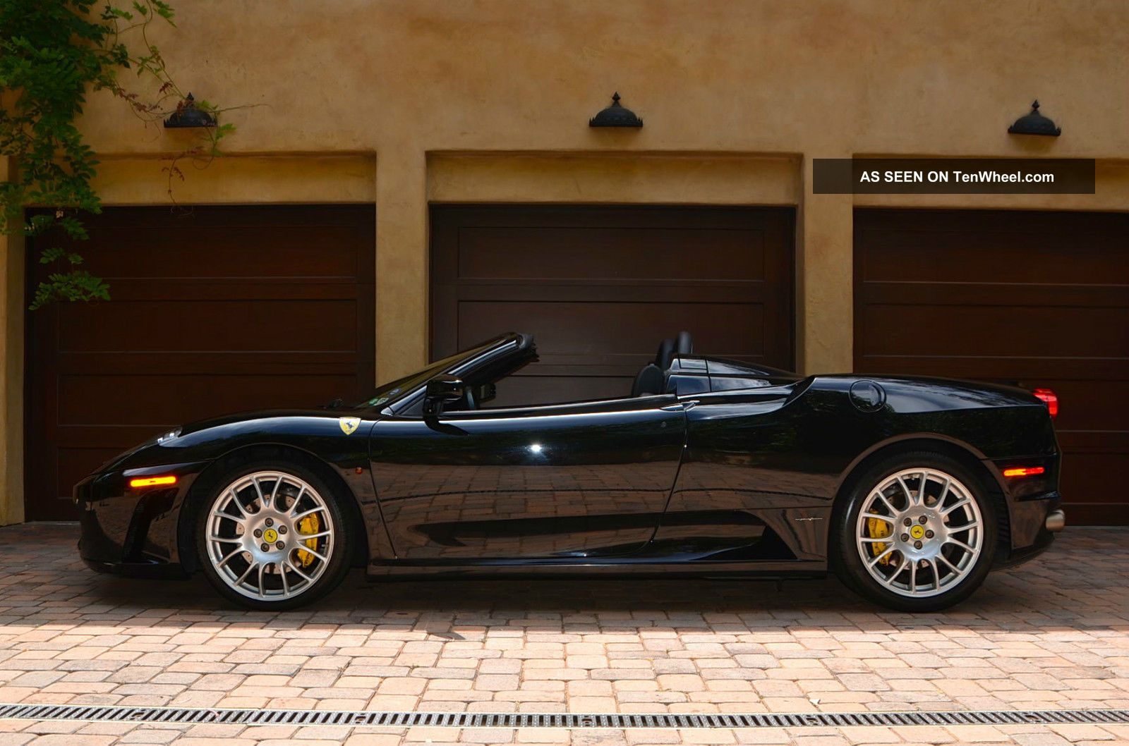 Wallpaper #PUVNlo4B7YBJg1BVH6Dw42 Black Black 2006 Ferrari F430 Spider