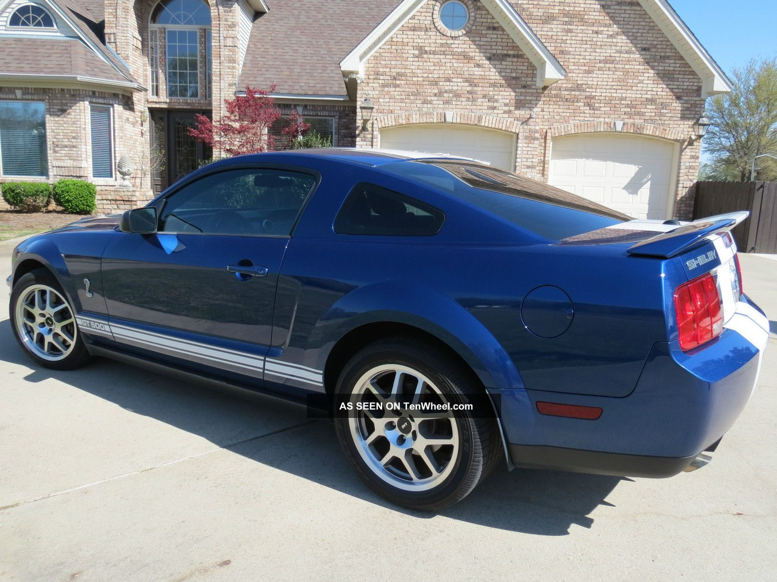 Wallpaper #MBm1F48BtGB6xQ78uXCw41 2009 Ford Mustang Shelby Gt500 Blue White Stripes