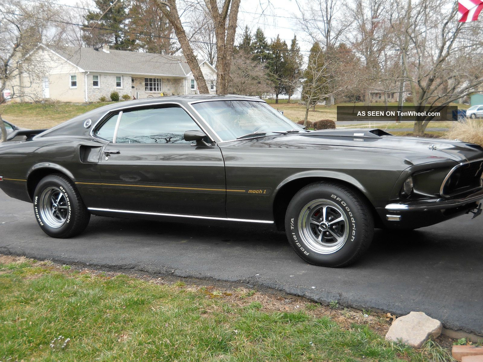 Wallpaper #ixls-I4BtGB6xQ78MEUP13 1969 Mustang Mach 1 M Code Black Jade Beauty