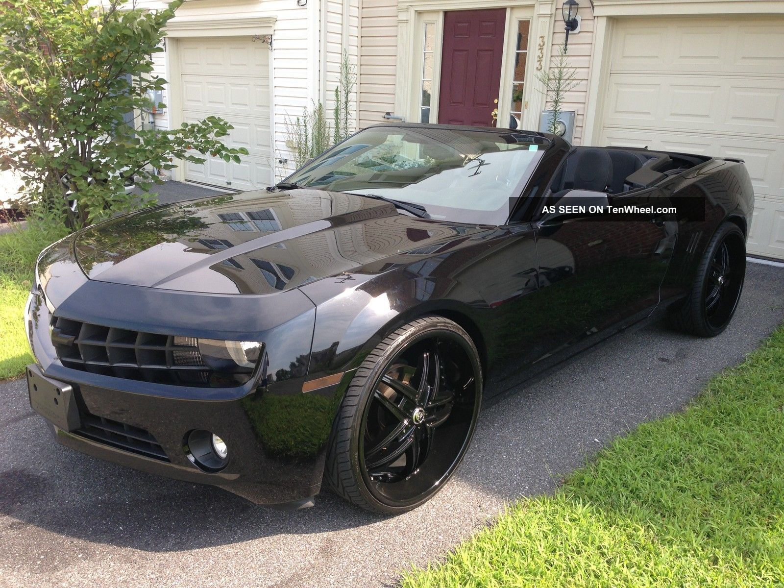 Wallpaper #mxk4HY8BtGB6xQ78QnYE31 2012 Chevrolet Camaro Lt1 Convertible Black Black V6 24 Wheels