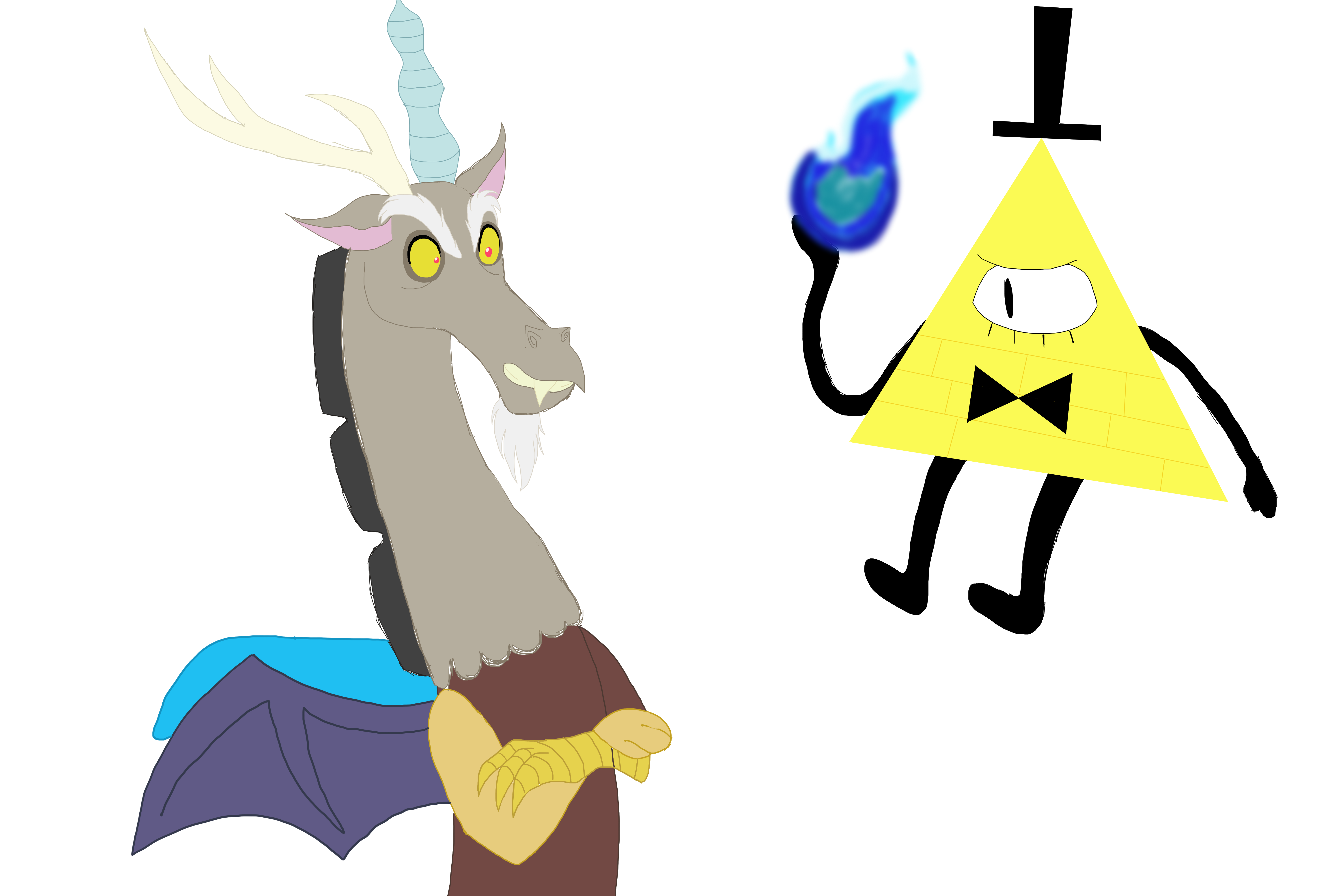 Wallpaper #yGeGApMBSpphPi3-qq-c400 Bill Cipher vs Discord by Fallenangelofcrimson on Deviantart