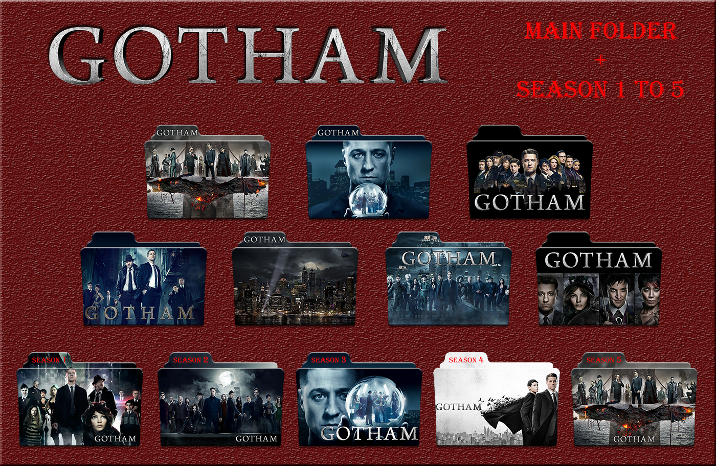 Wallpaper #XWcEDpMBSpphPi3-9ejJ298 Gotham Main Folder Season 1 to 5 Icons by Aliciax16 on Deviantart