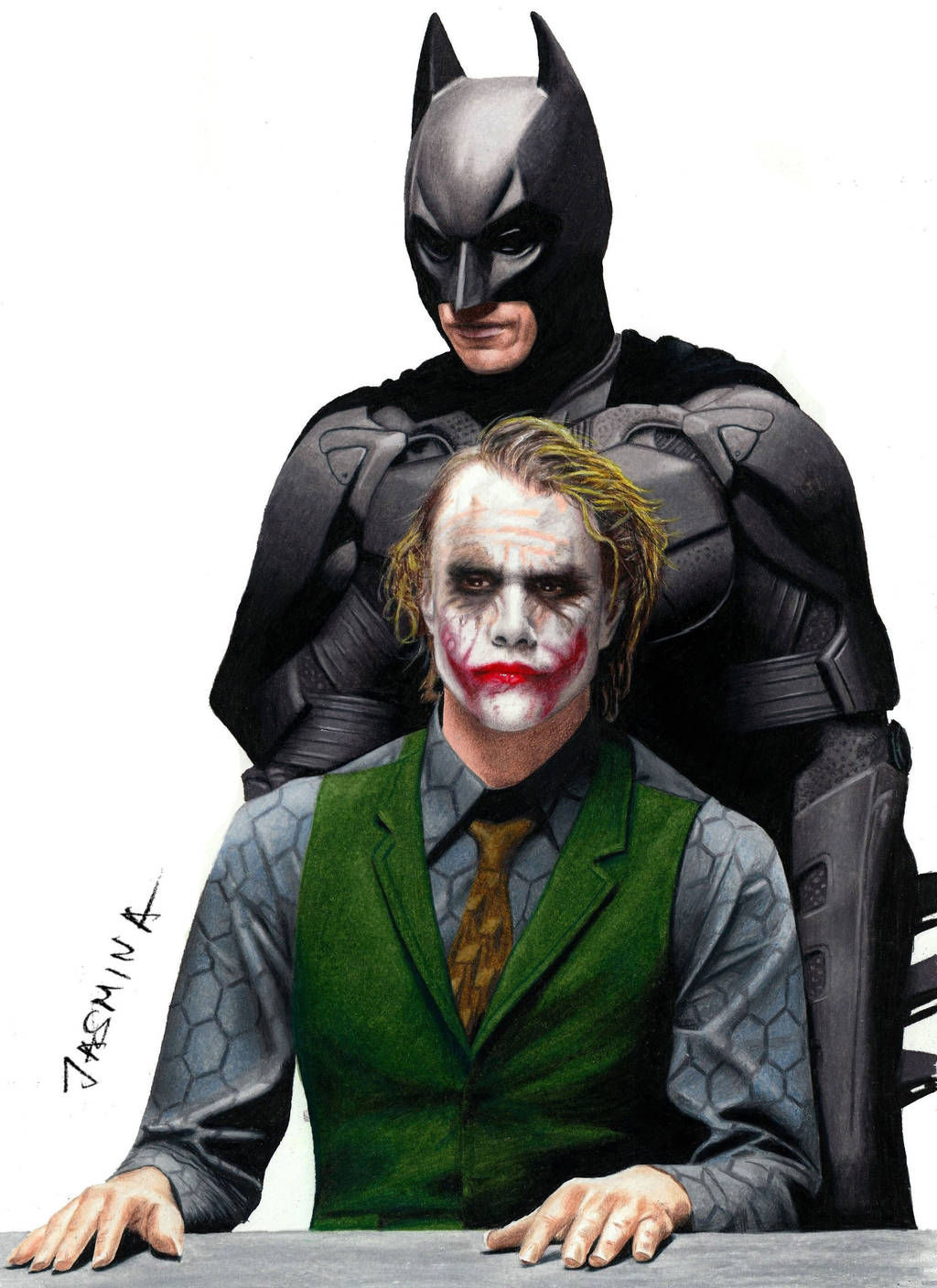 Wallpaper #WiyASZMB0E1QgA7wRvND282 Colored Pencil Drawing Batman and the Joker by Jasminasusak on Deviantart