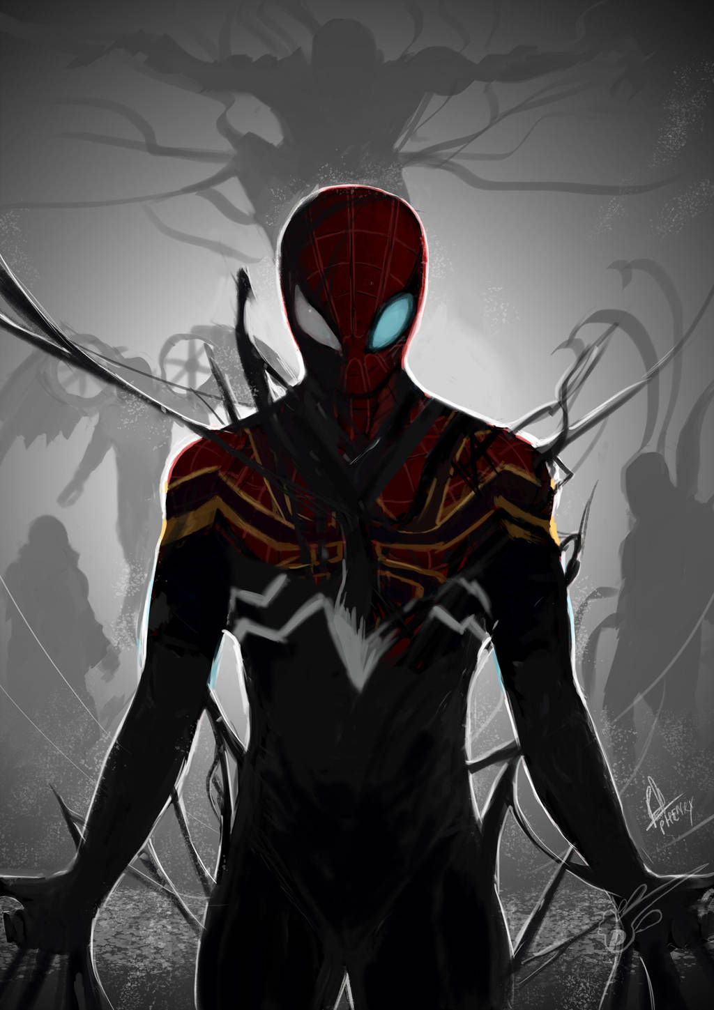 Wallpaper #aTNBM5MBcgDP3FvJcqoo60 Spiderman Iron Spider by Phenkystephen on Deviantart