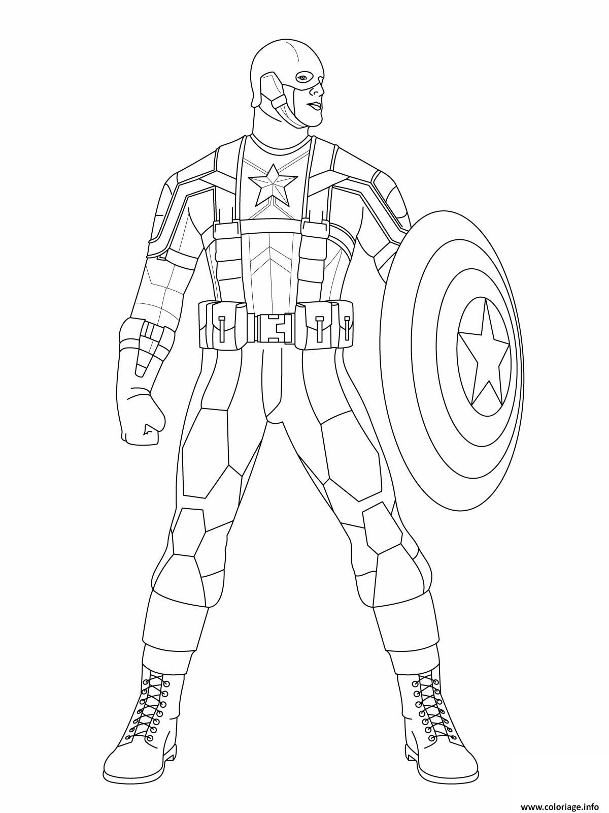 Wallpaper #g9WINpMBY0Iw2JDGwZEj10 Coloriage Colorier Captain America 11 Dessin Captain America a Imprimer
