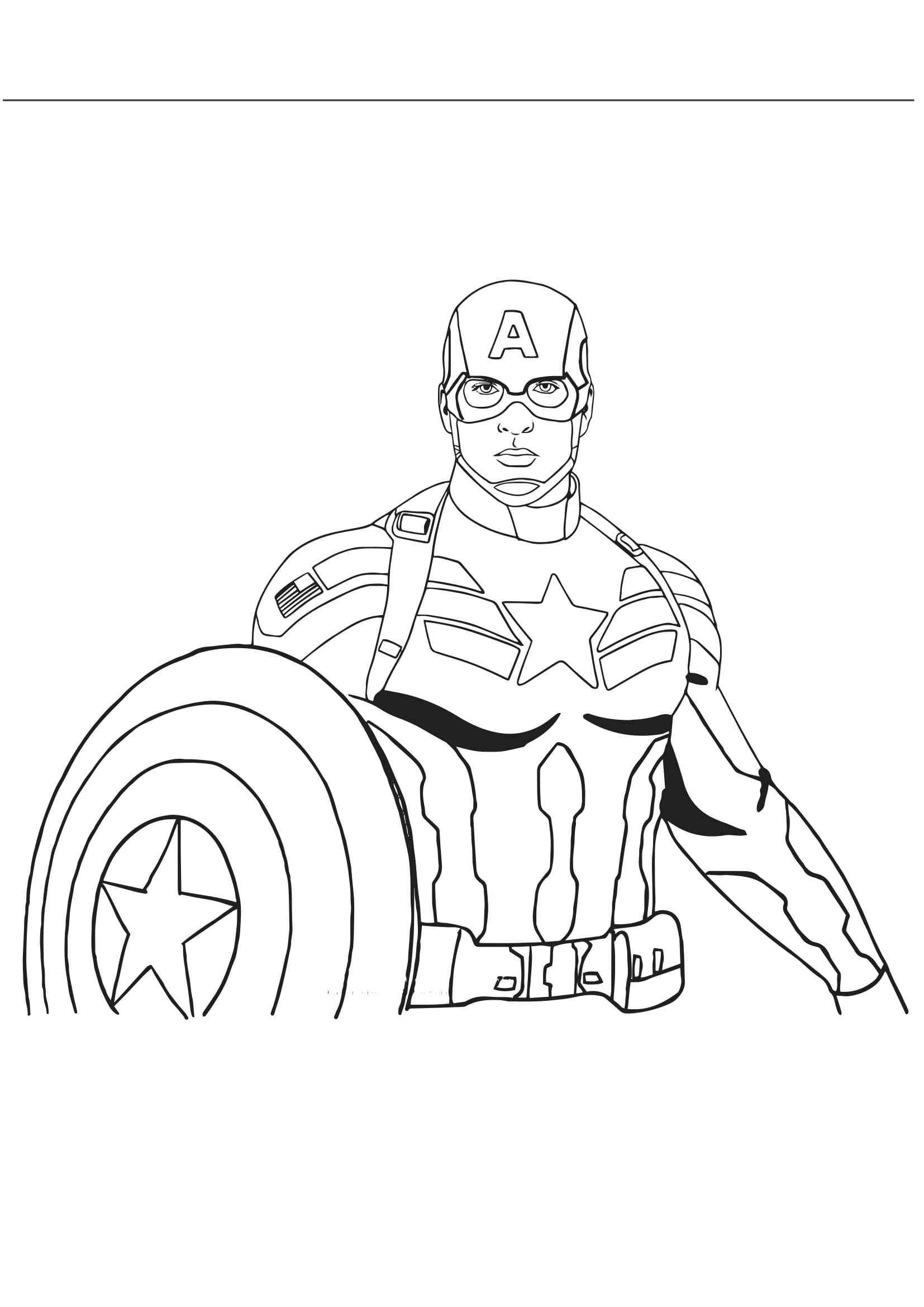 Wallpaper #g9WINpMBY0Iw2JDGwZEj48 Coloriages Captain America a Imprimer